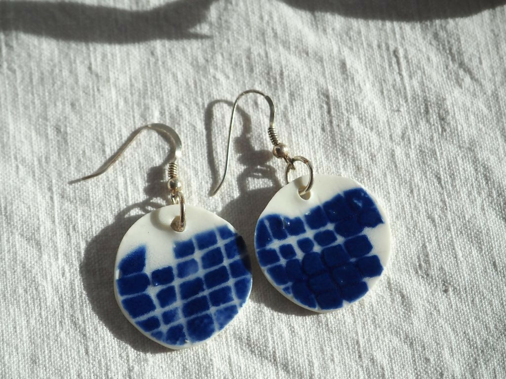 Boucles d'oreilles petits carreaux