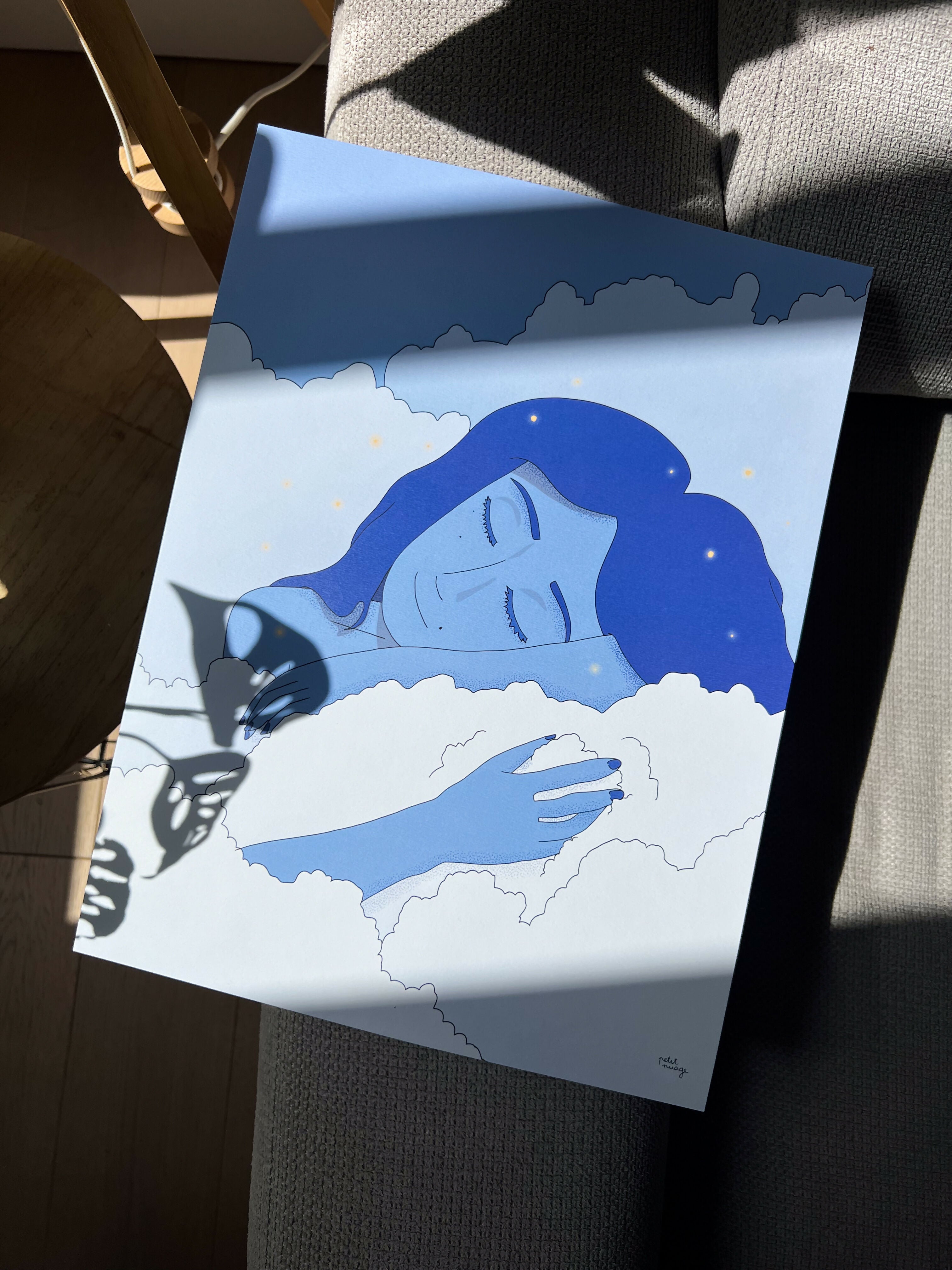 La femme bleue ☁️- Affiche 30X40