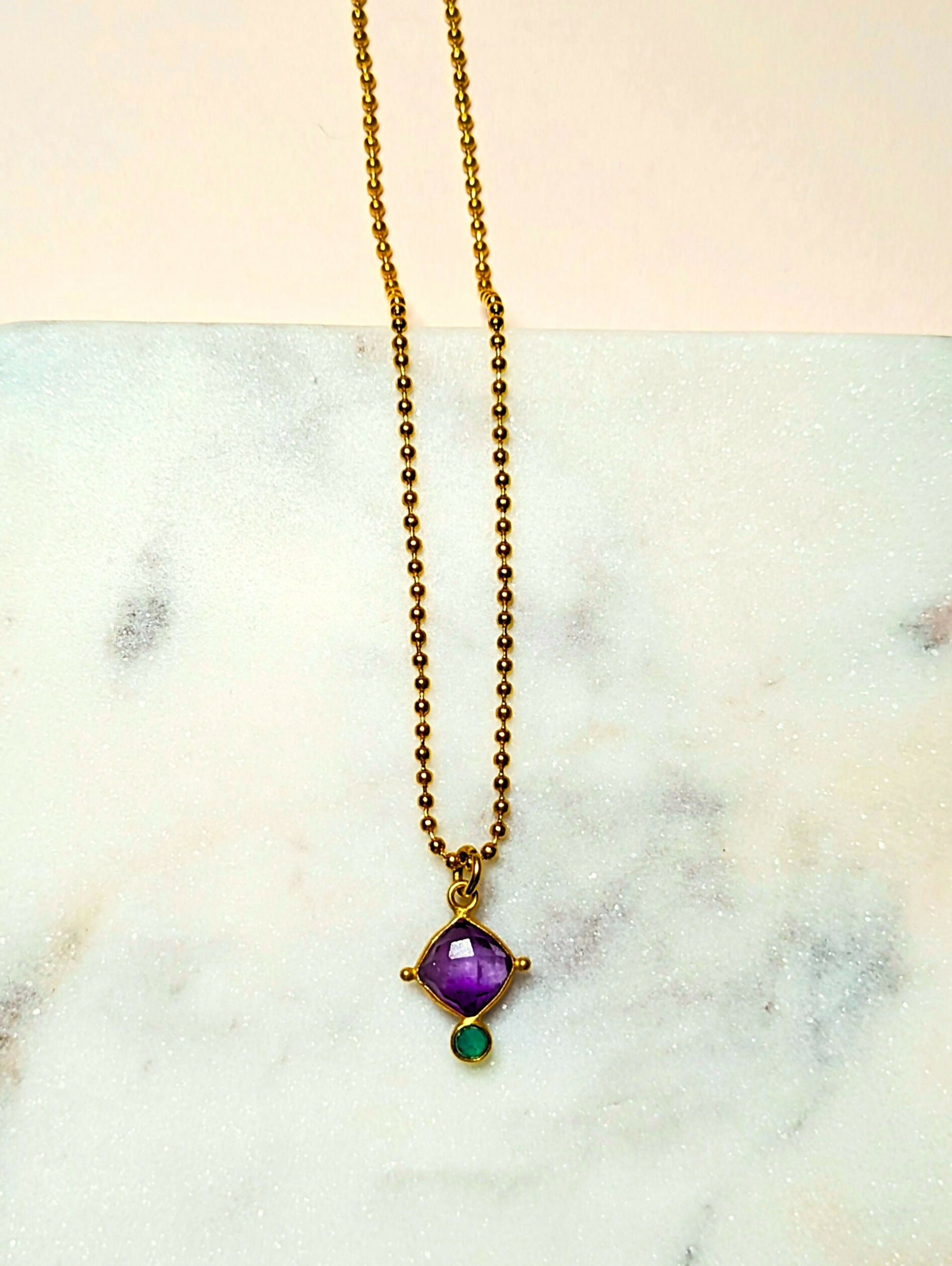 Collier grigri - améthyste