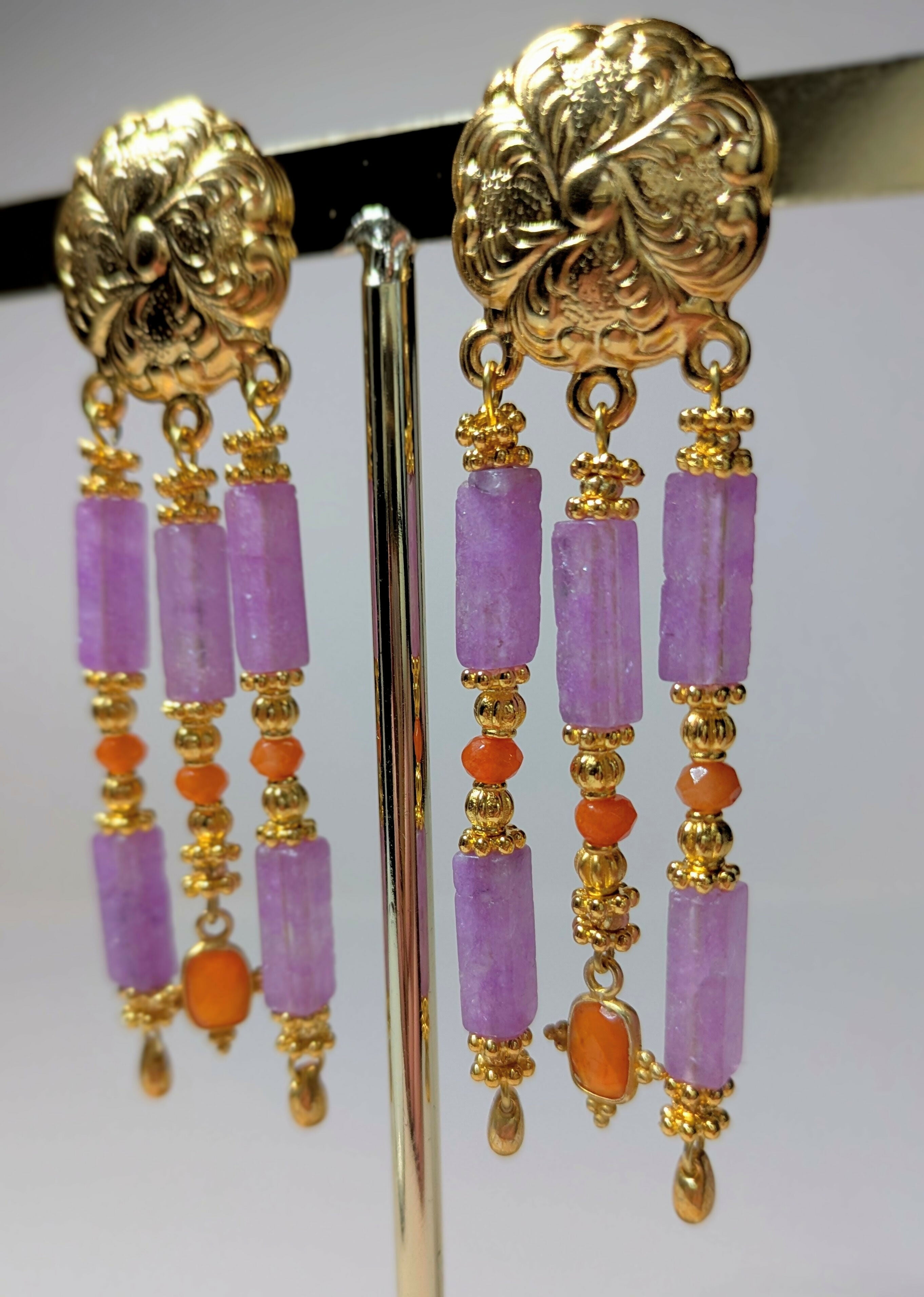 Boucles d'oreilles Esmée améthyste