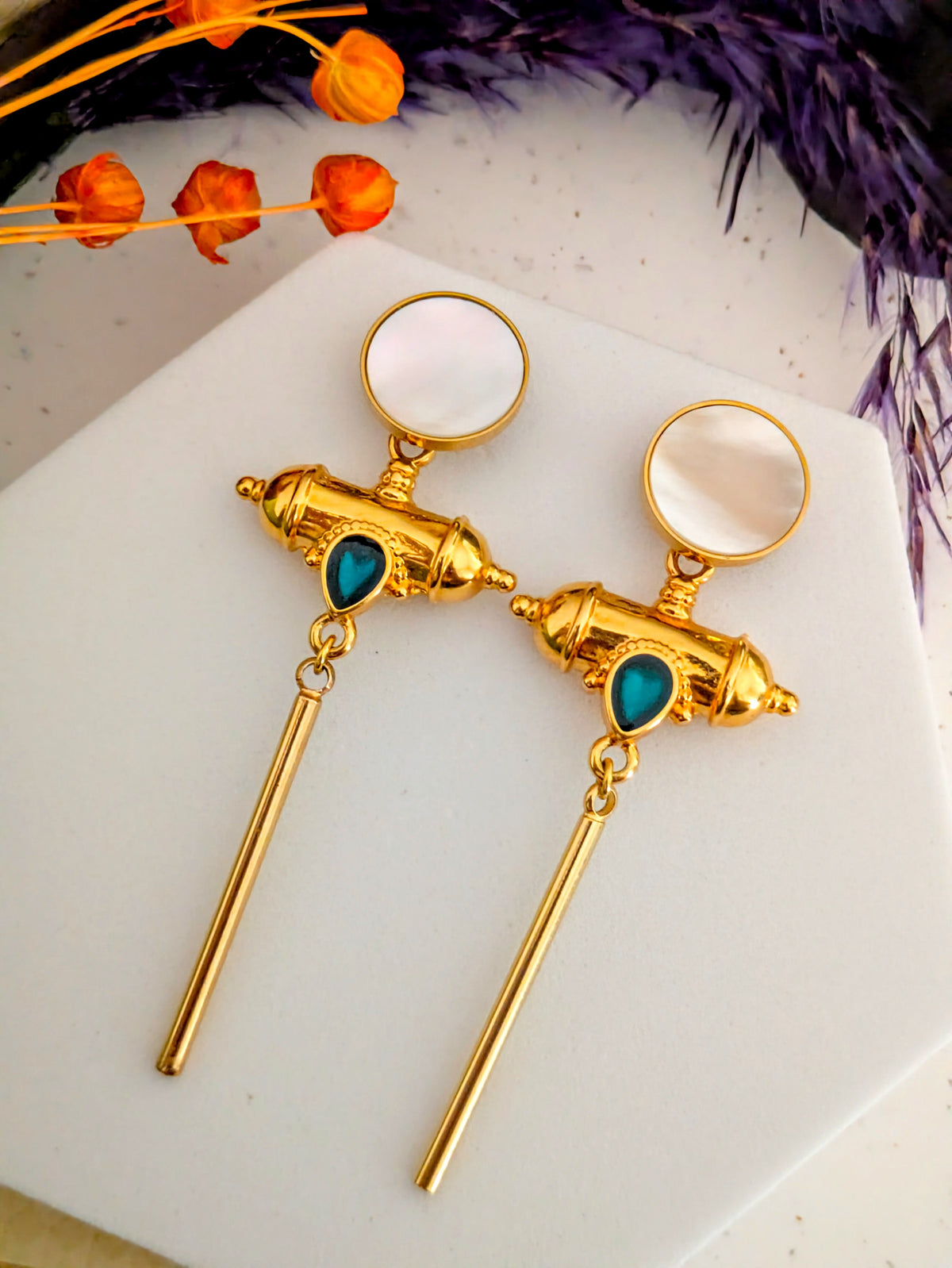 Boucles d'oreilles Médée - nacre