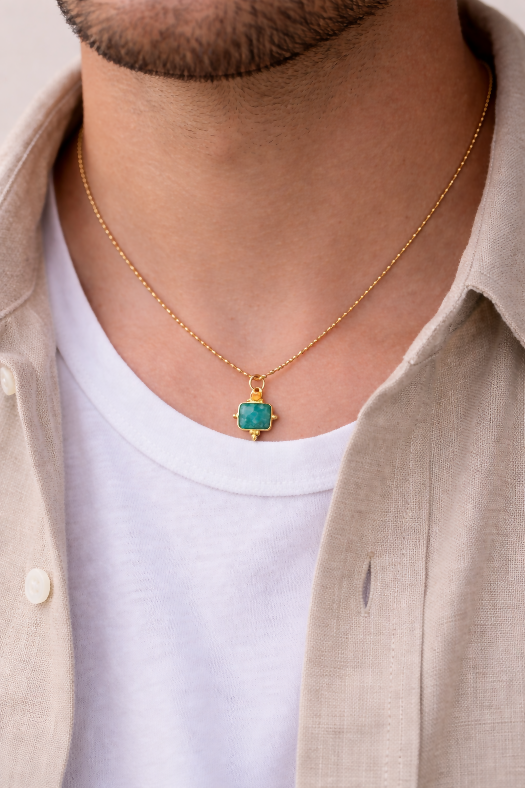 Collier grigri - amazonite