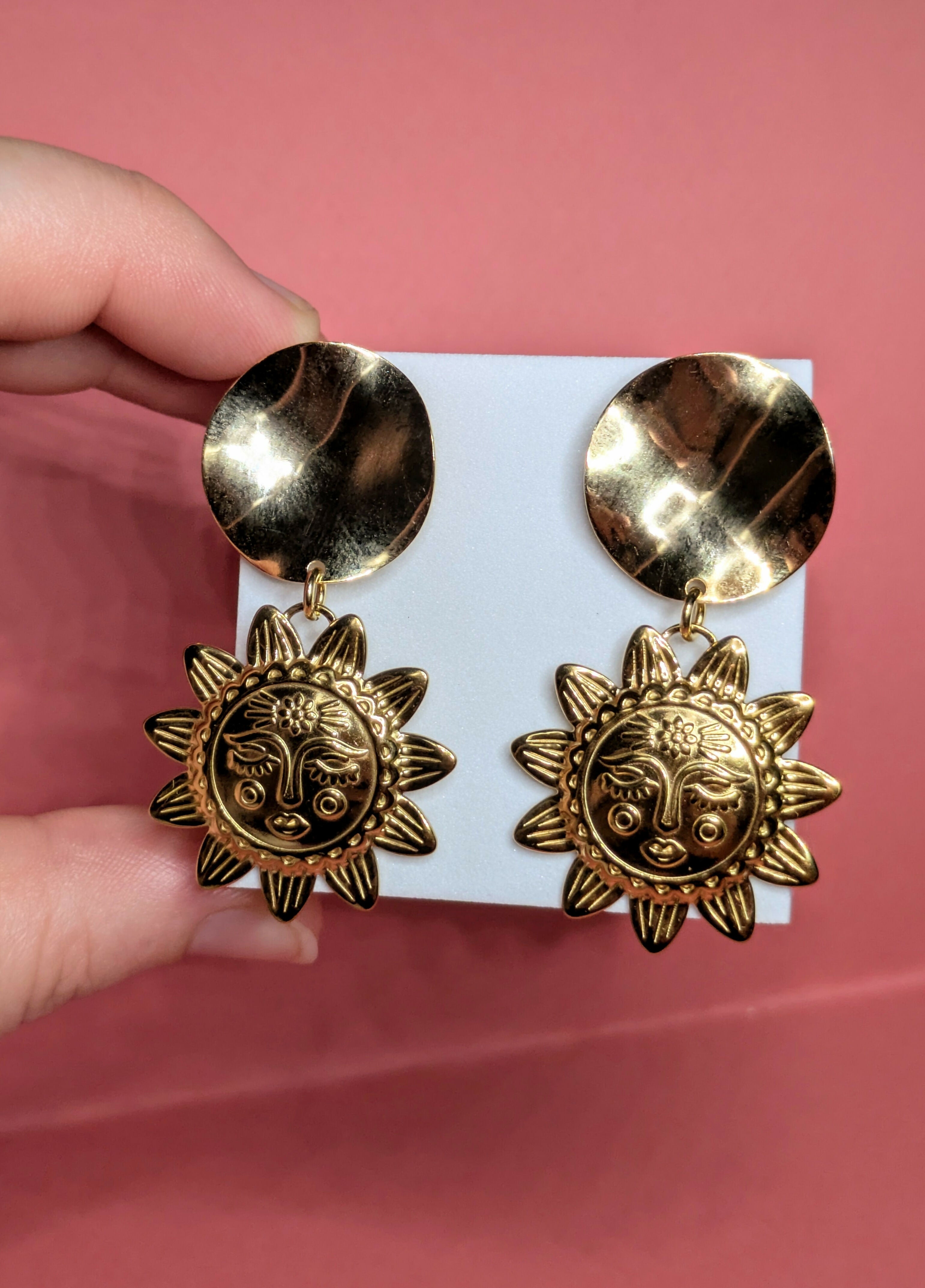 Boucles d'oreilles gravées - Sol