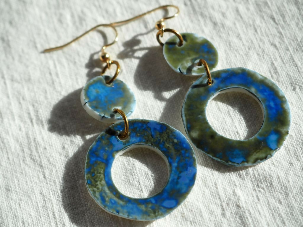 Boucles d'oreilles rond et cercle