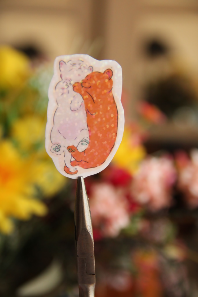 Sticker chaton amoureux
