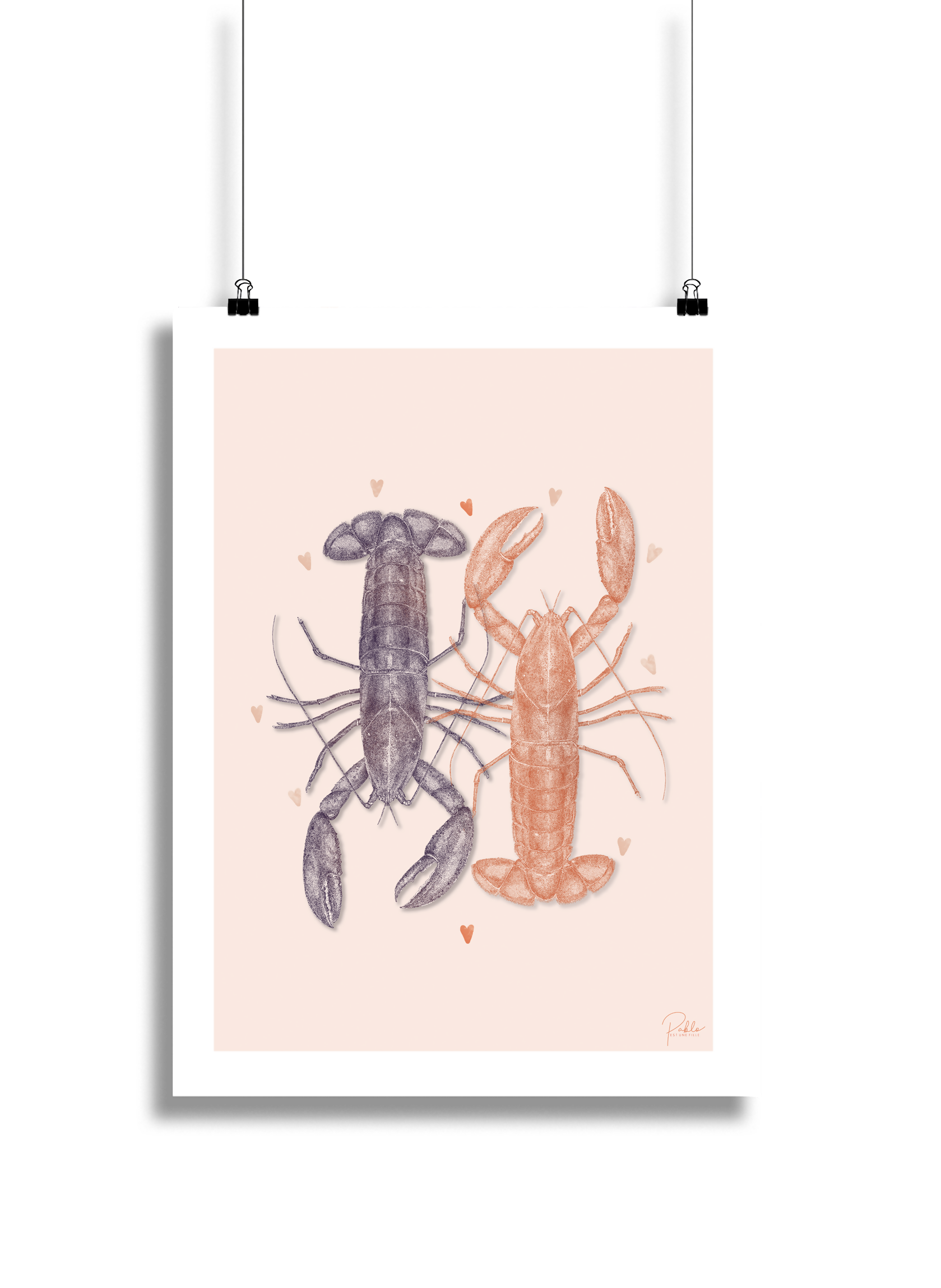 Duo de homards suspendu