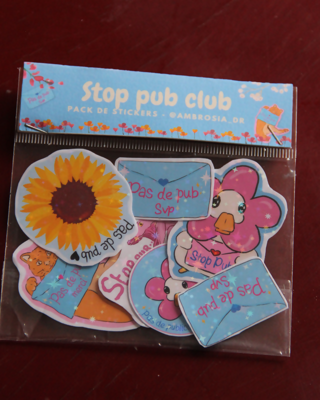 Pack de sticker "Stop Pub"