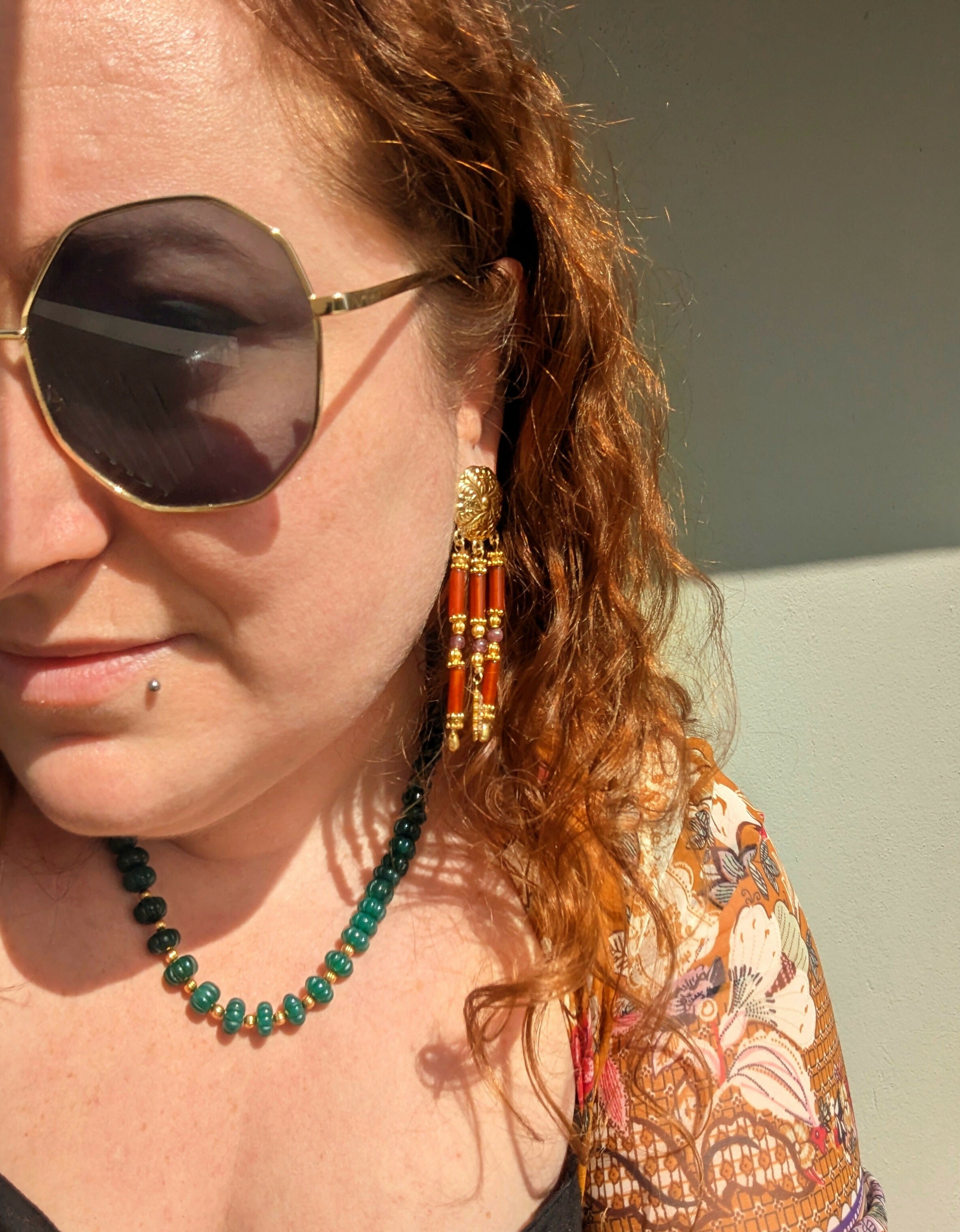 Boucles d'oreilles Esmée cornaline