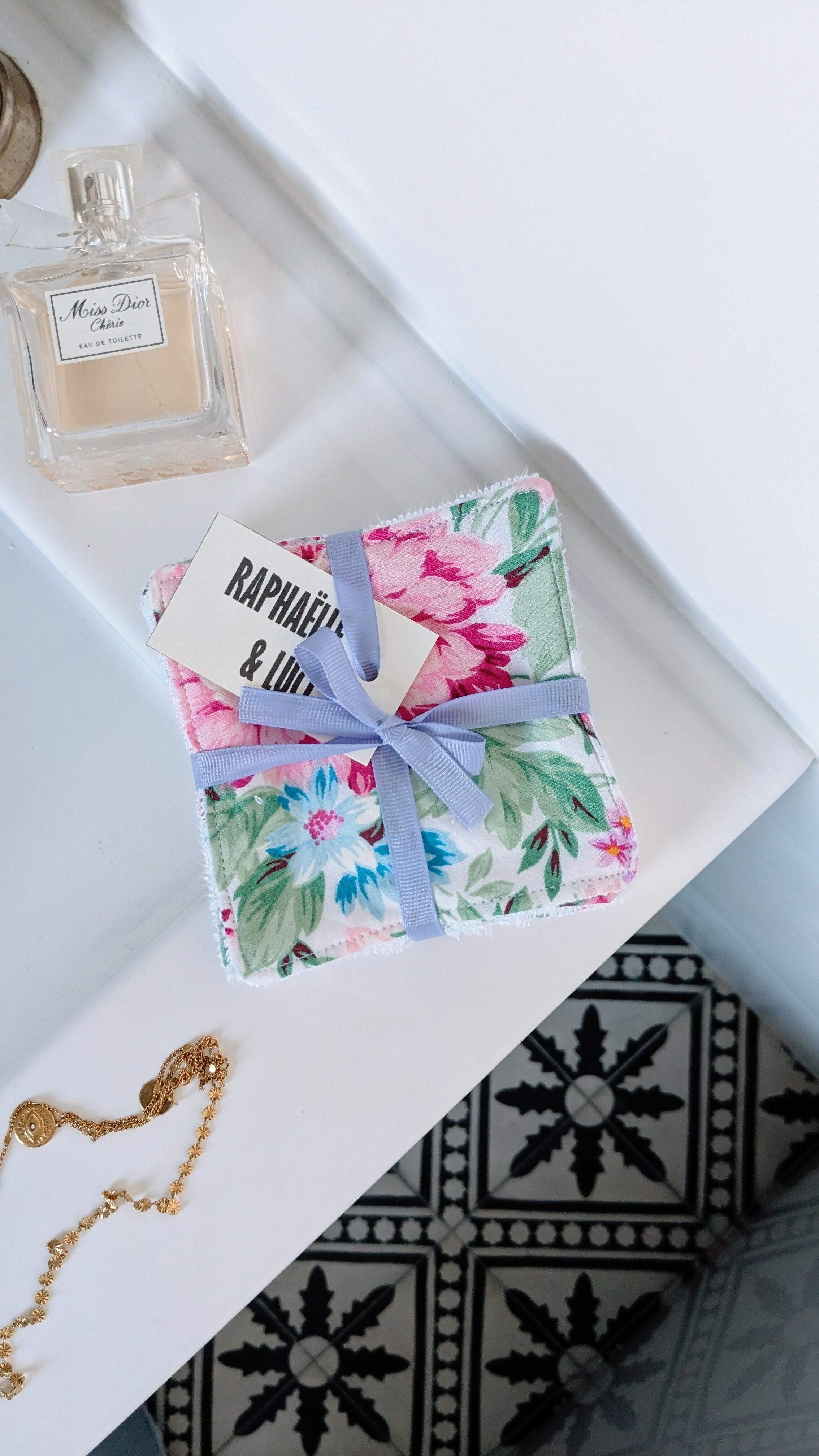 Lot de 7 lingettes lavables PIVOINE