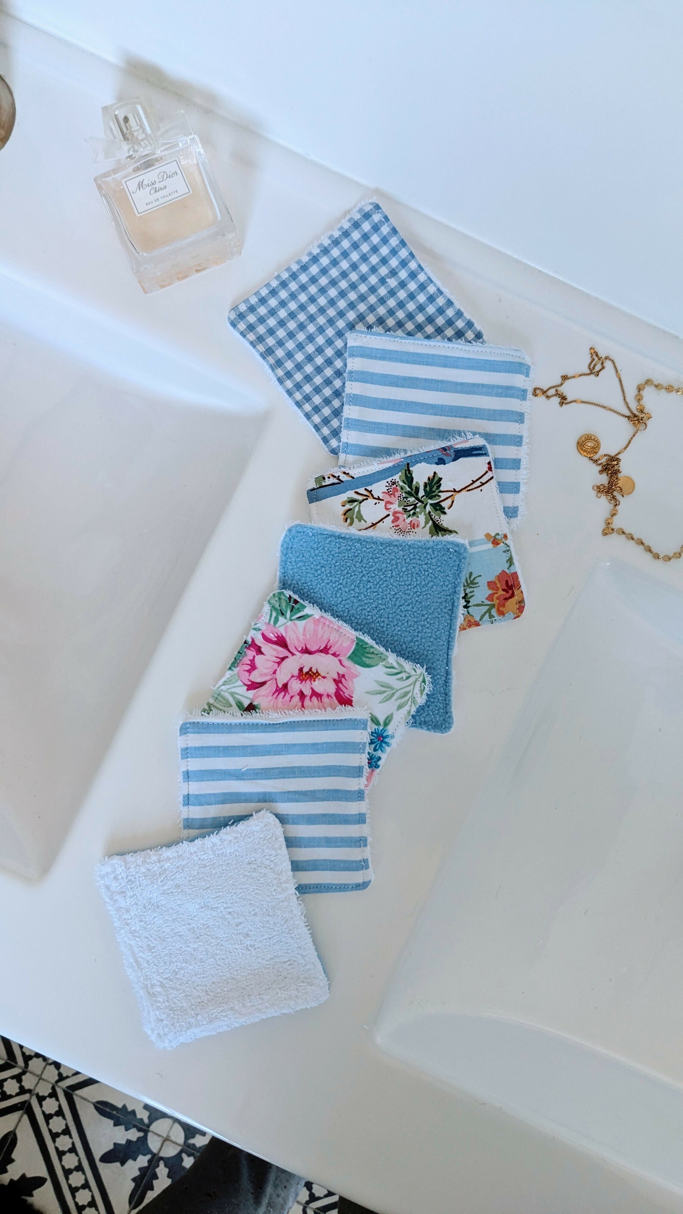 Lot de 7 lingettes lavables BLEUETTE