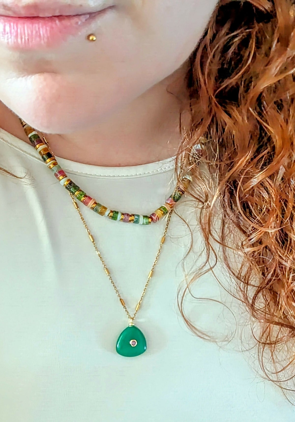 Sautoir Lila - amazonite