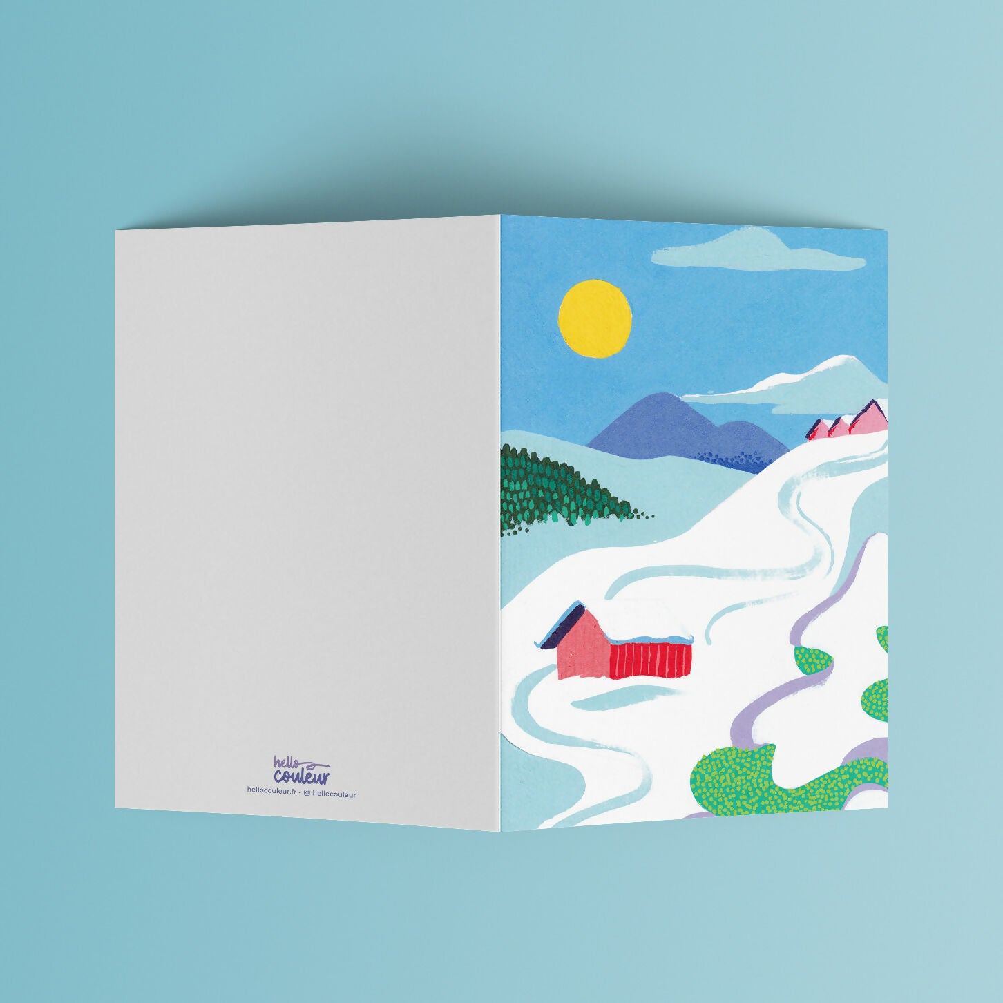Carte pliée – La montagne de Stéphanie