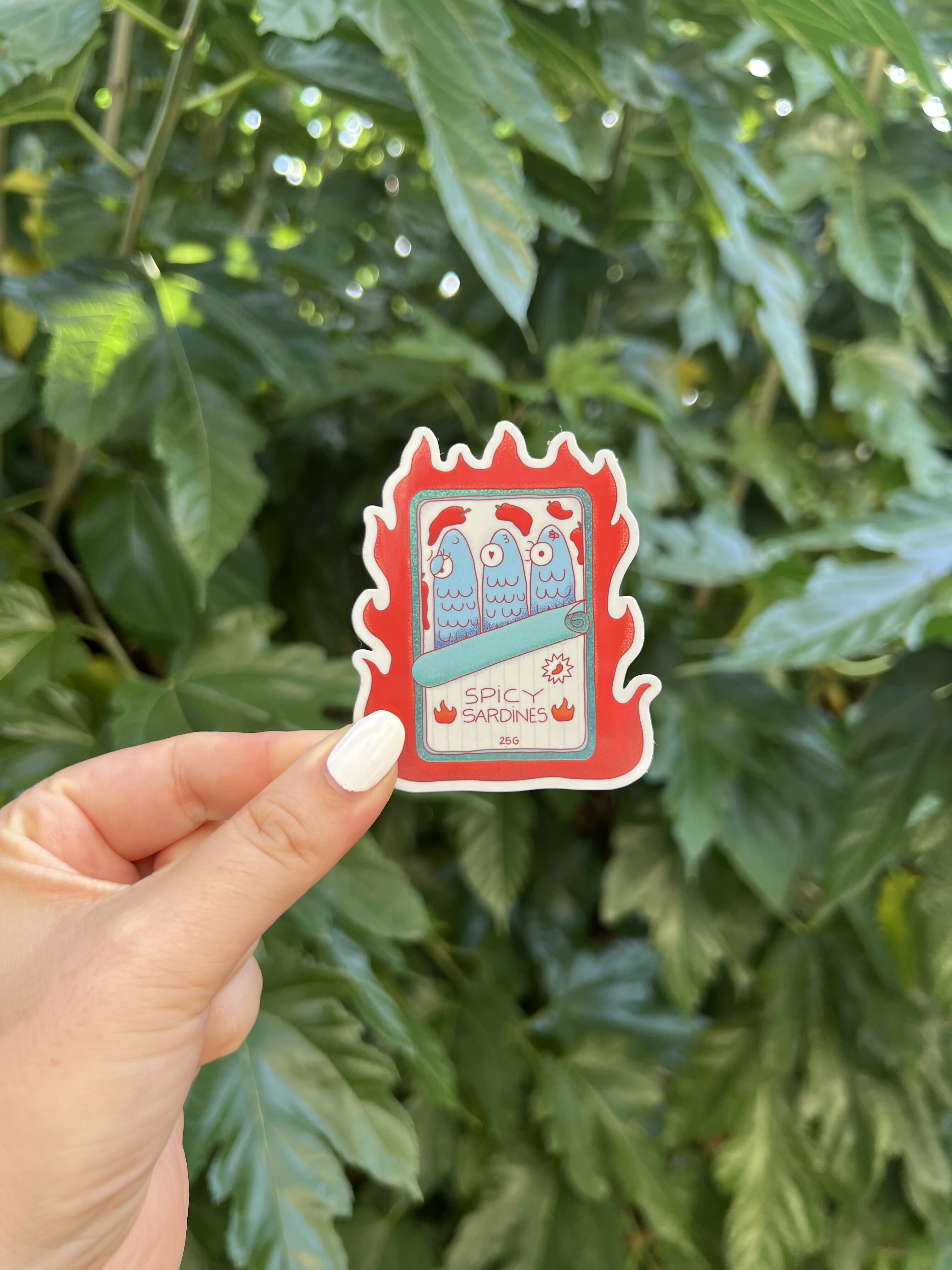 Spicy sardines 🔥 - Sticker glitter