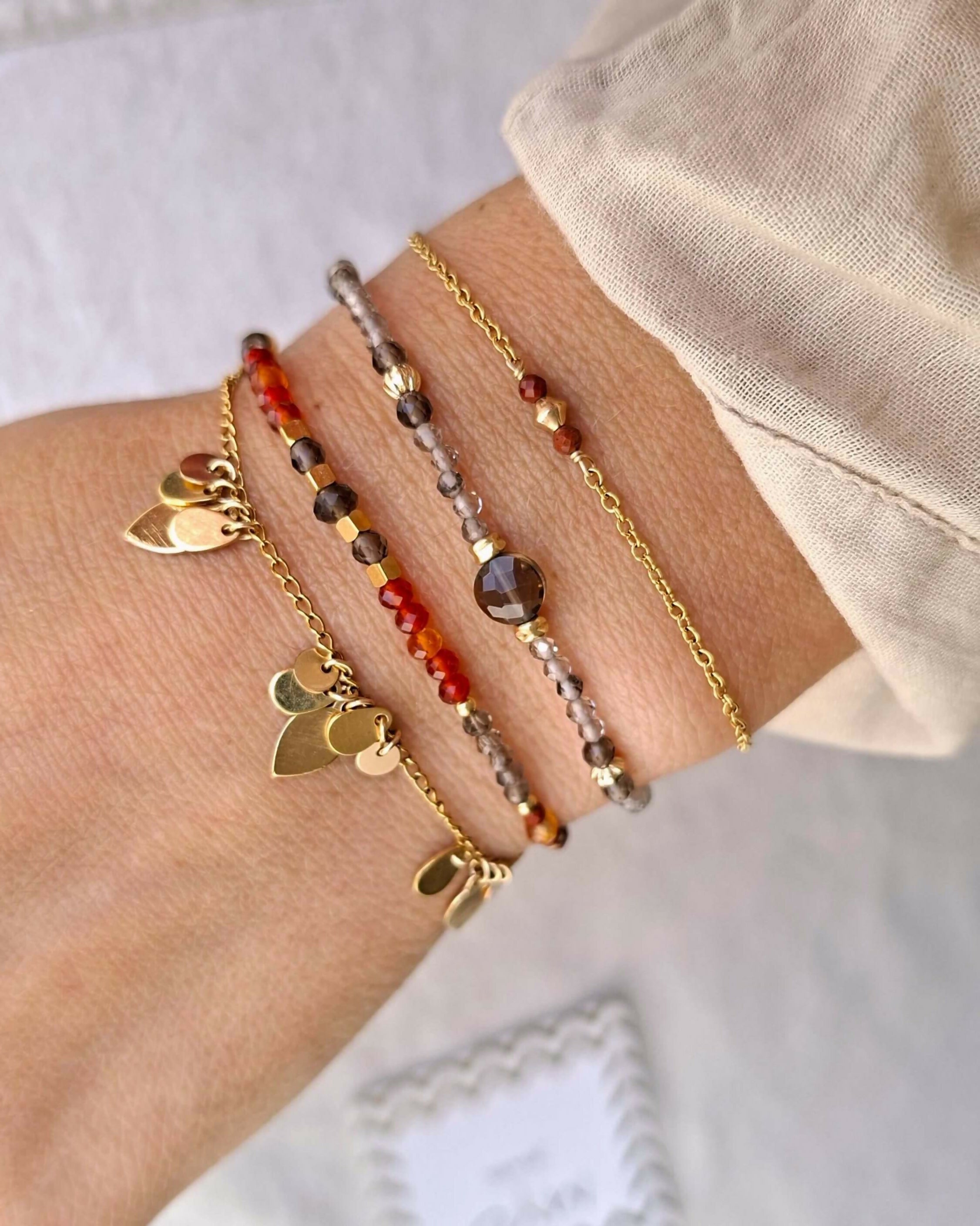 Bracelet PAPRIKA pierres fines