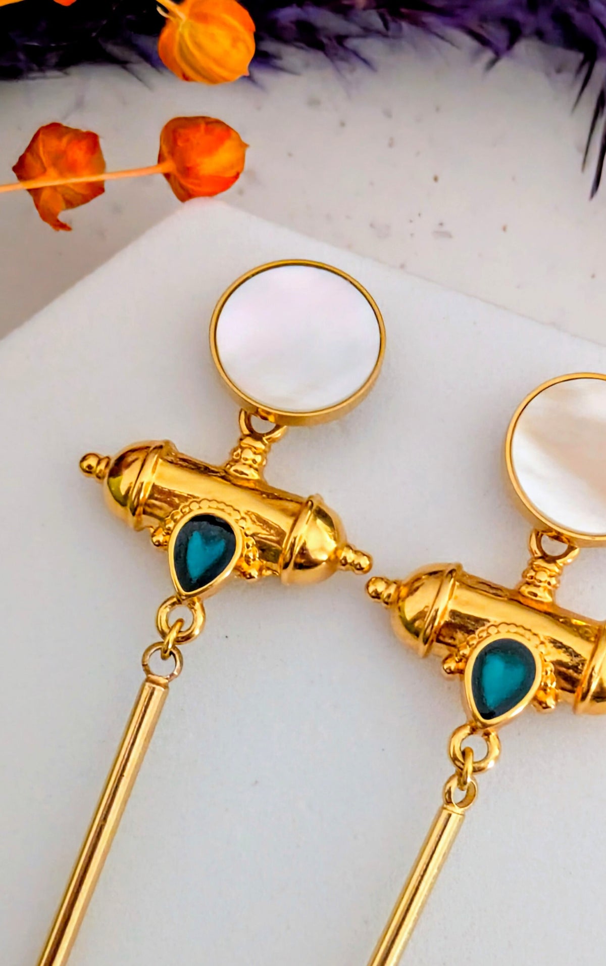 Boucles d'oreilles Médée - nacre