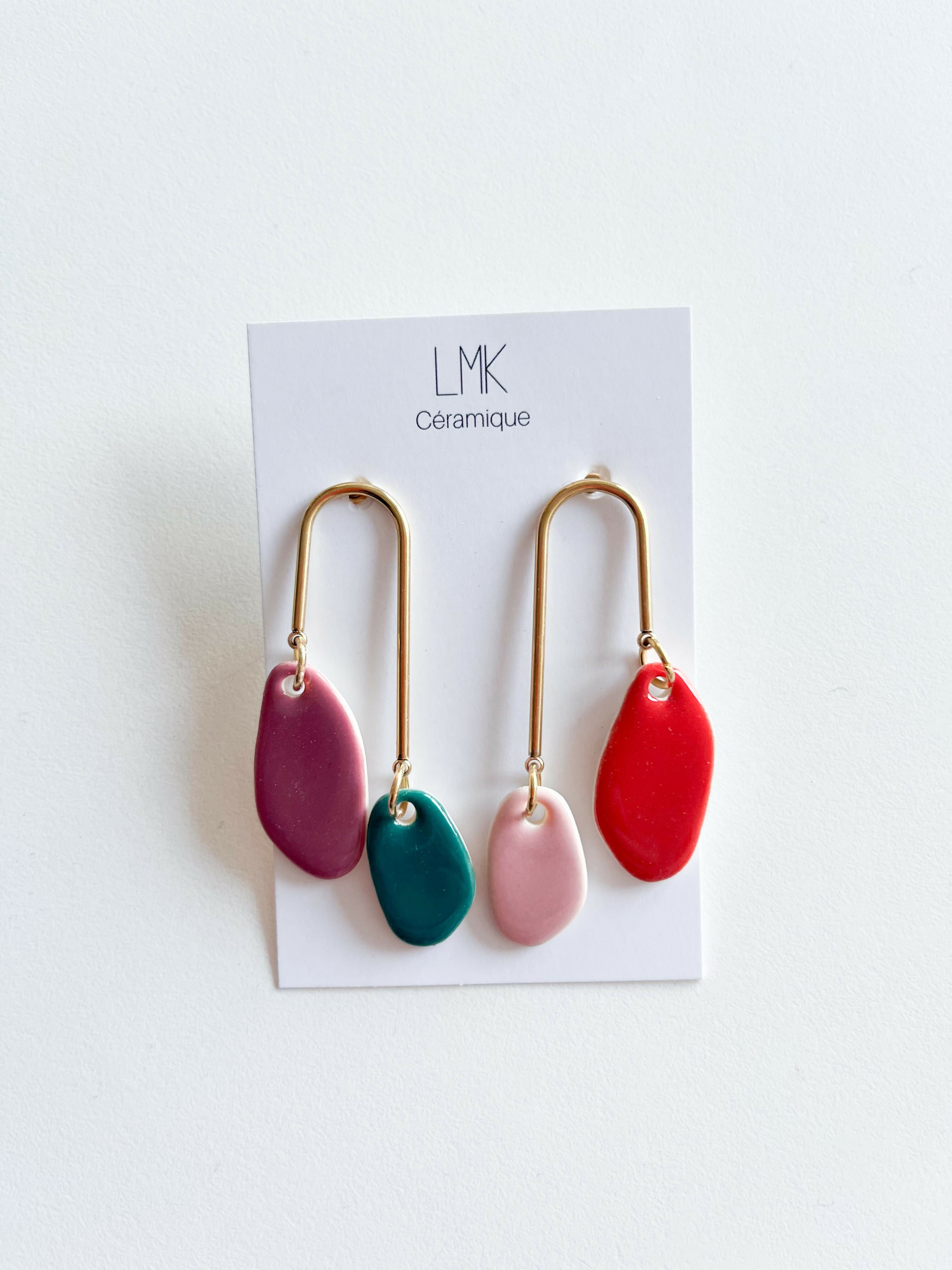 Boucles d'oreilles céramique PENDA