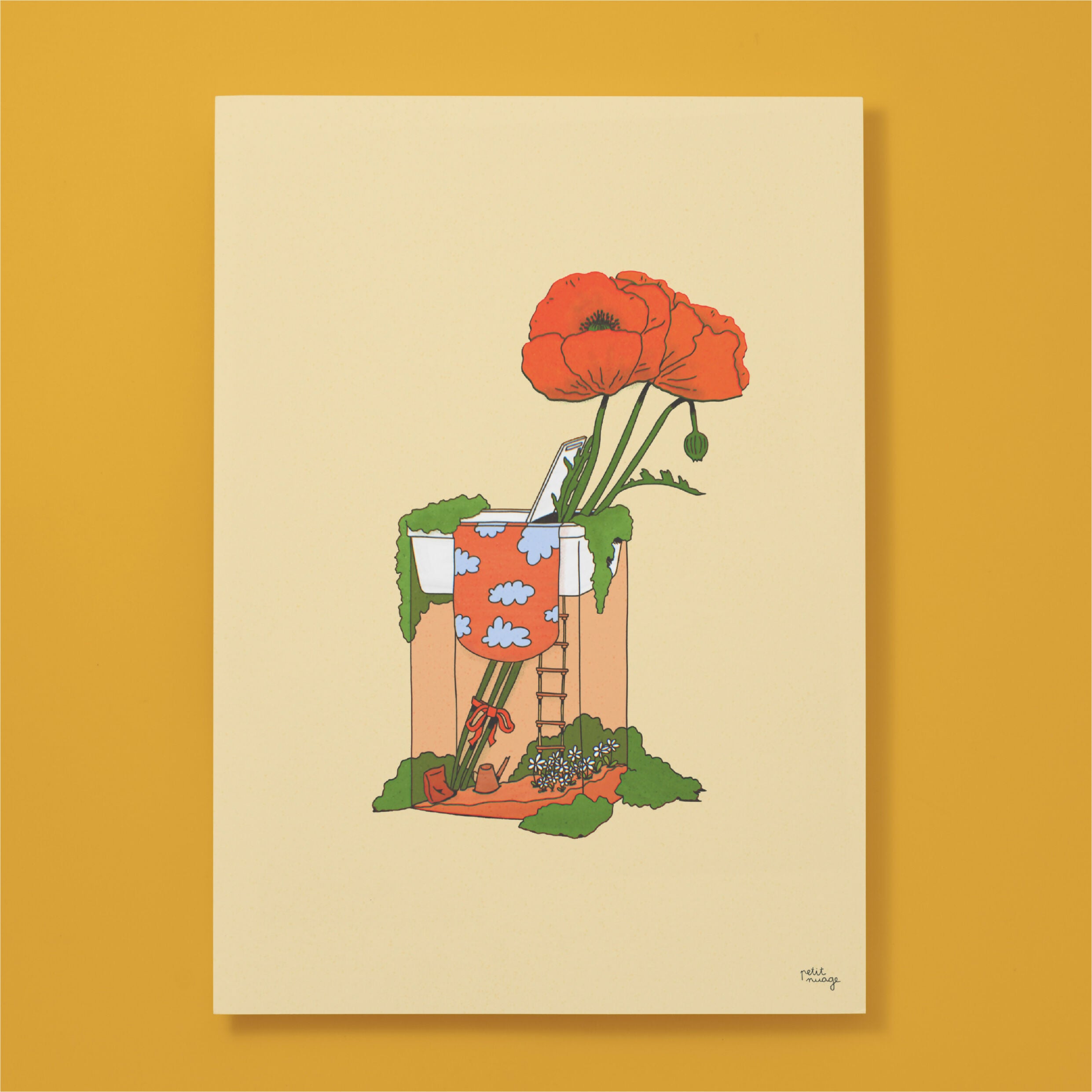 Tic Tac et coquelicots 🌷- Affiche 30X40