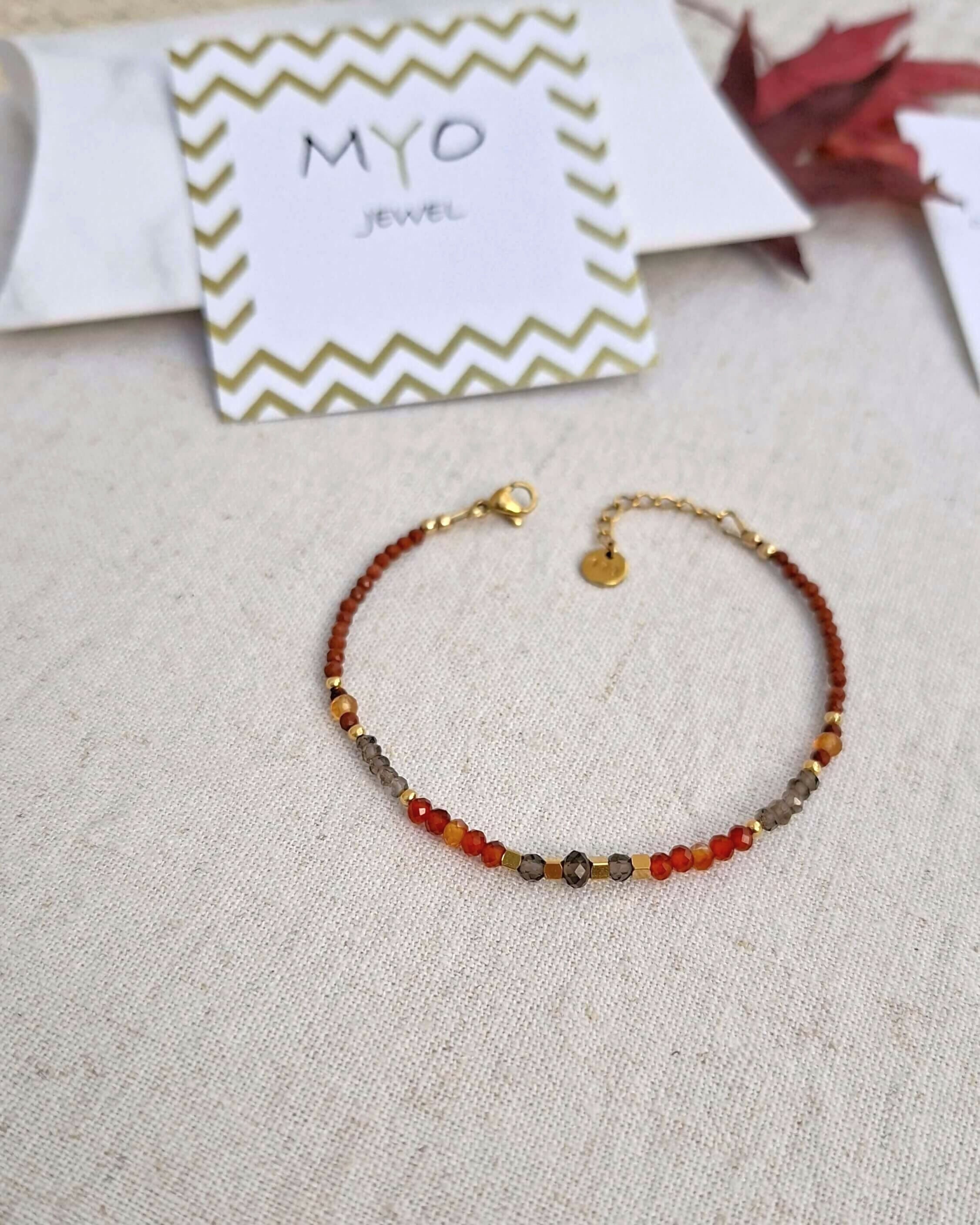 Bracelet PAPRIKA pierres fines
