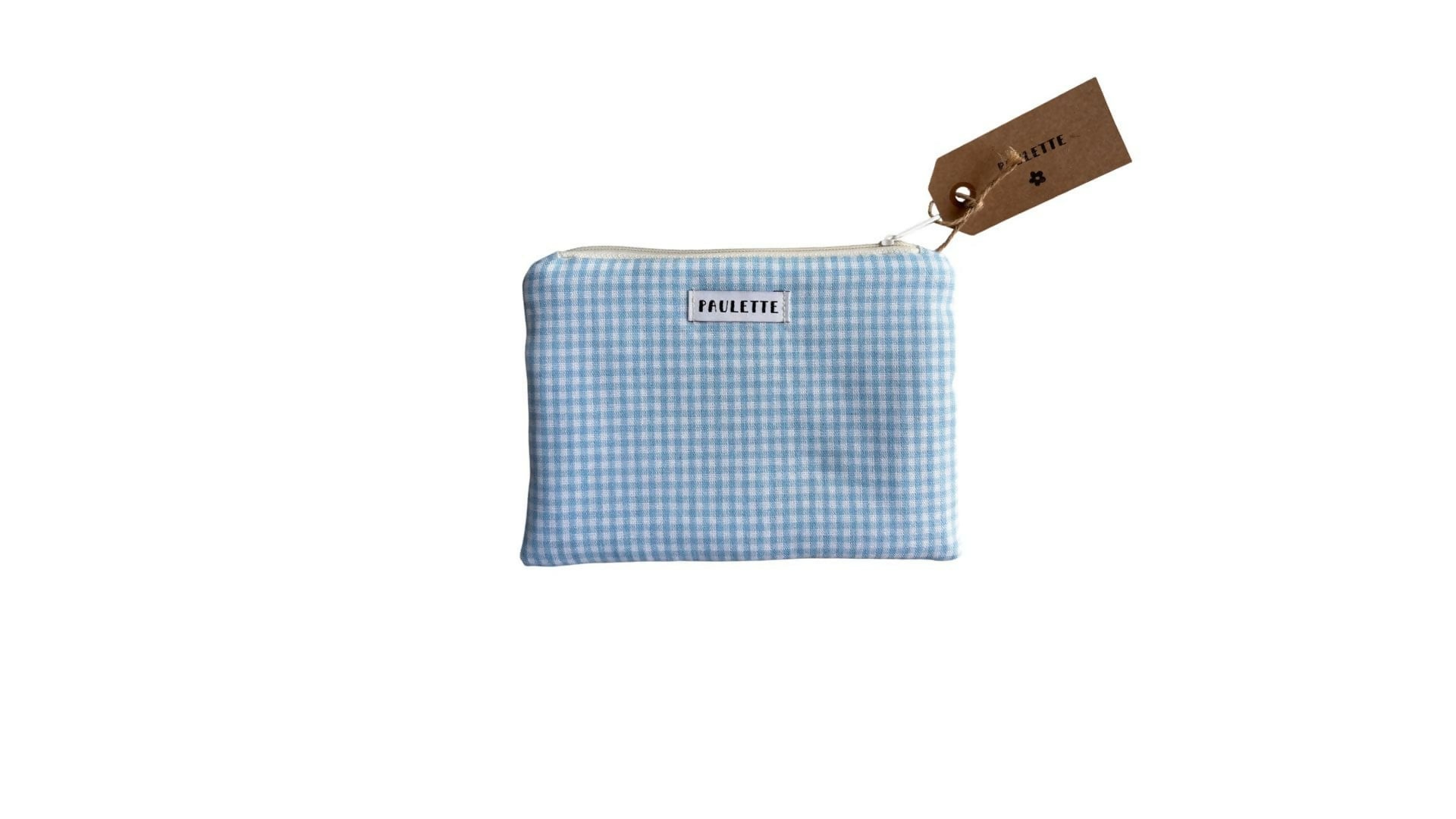 Petite pochette - vichy bleu