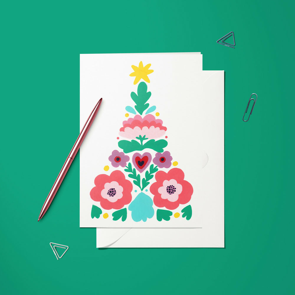 Carte pliée - Sapin Scandinave