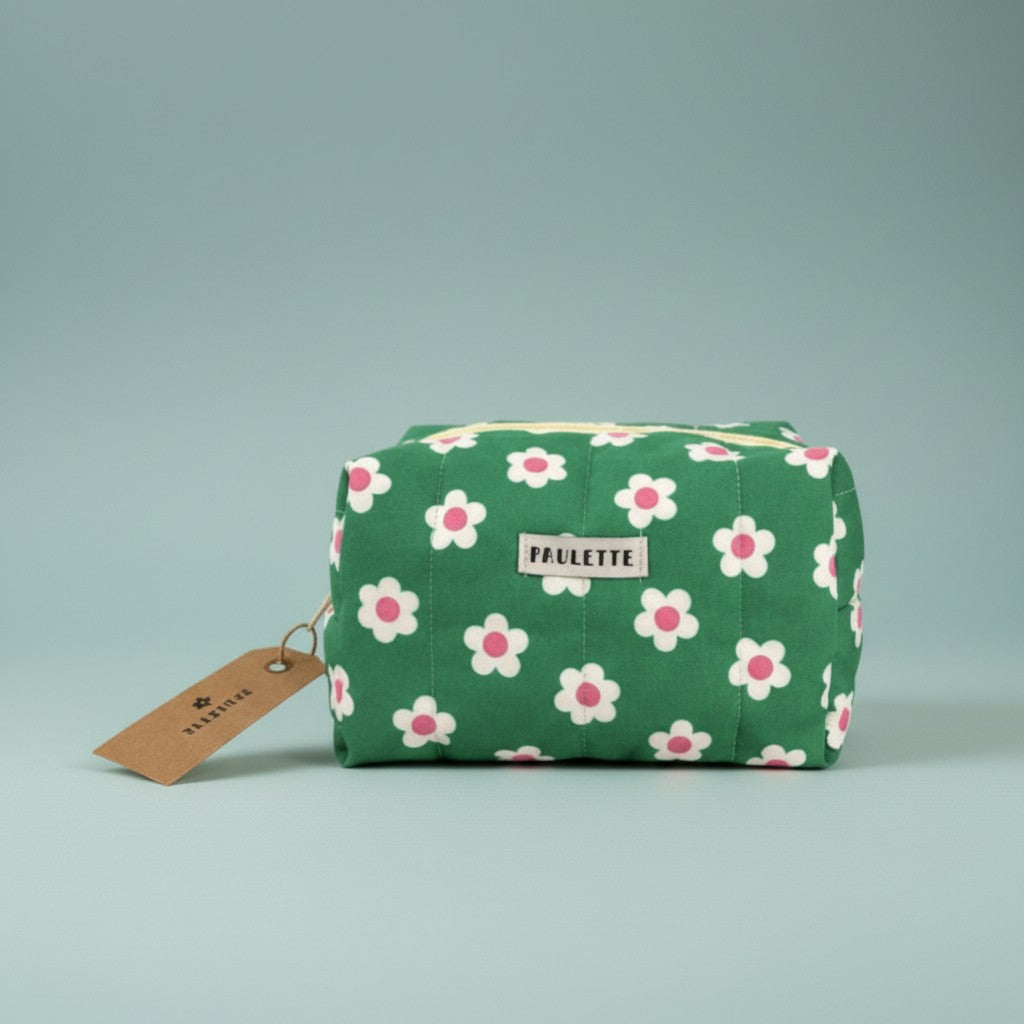 Trousse de toilette à motifs fleuris - pièce unique