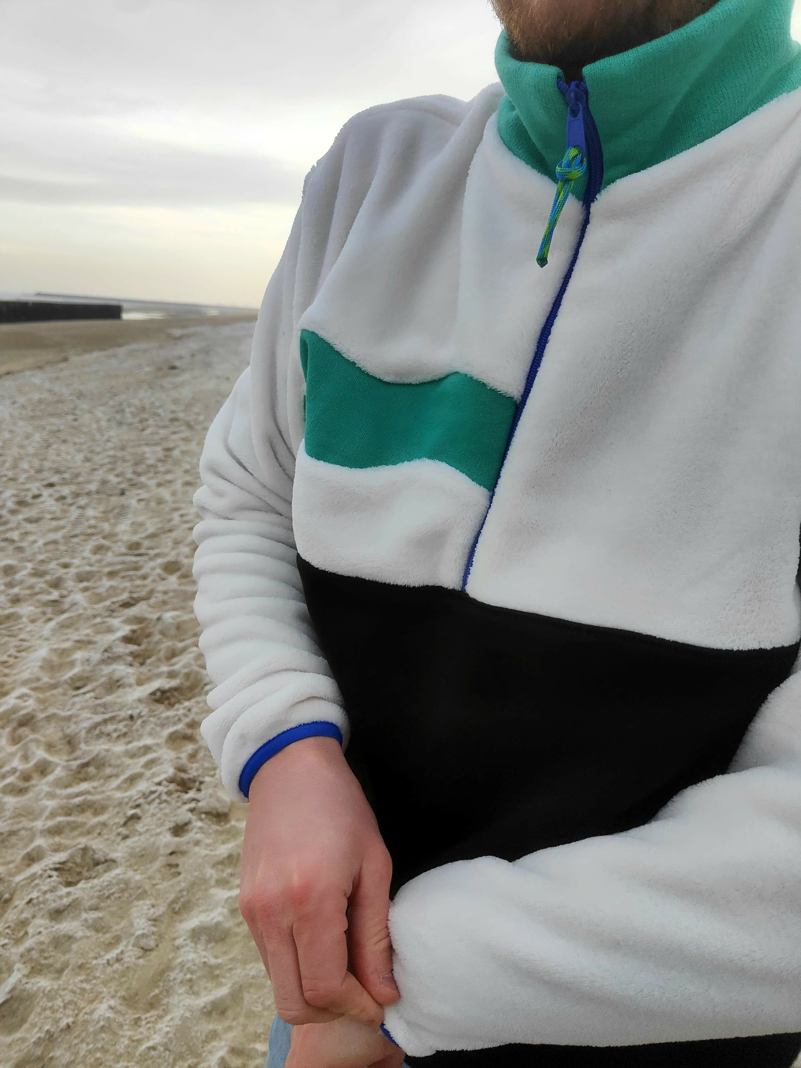 Polaire vert et marron