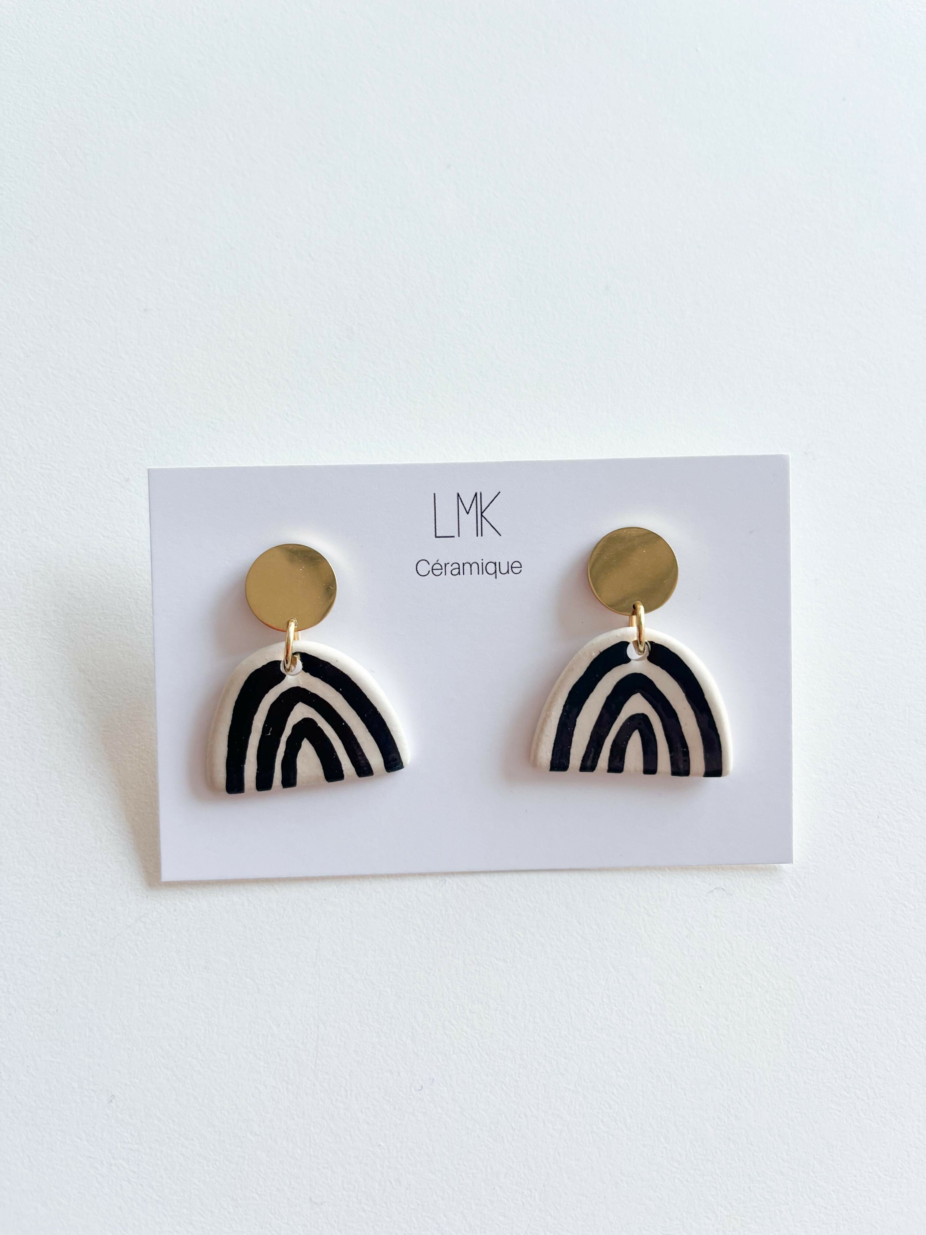 Boucles d'oreilles céramique ARCA