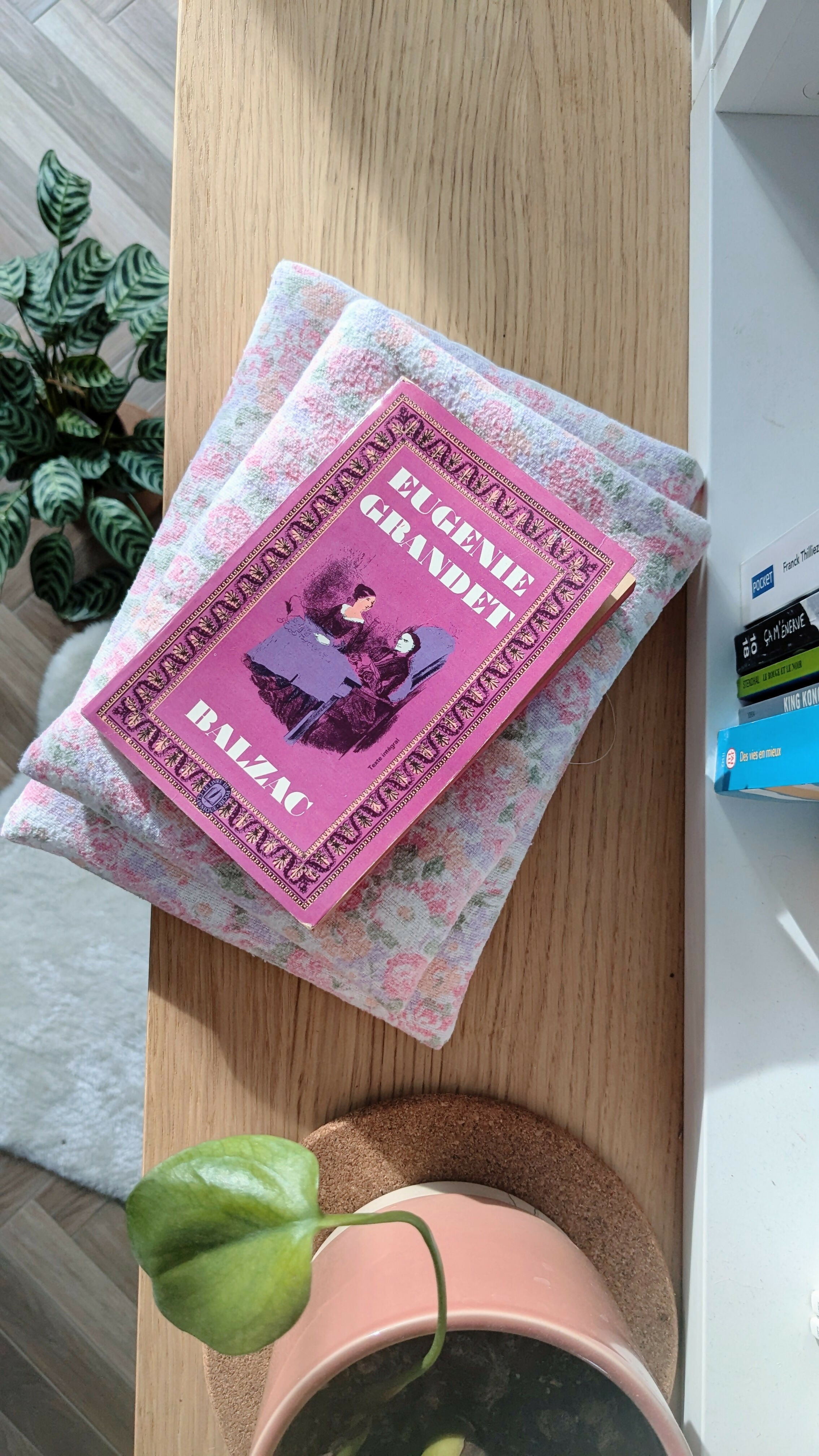 Housse de livre MULTIFLEURS ROSE