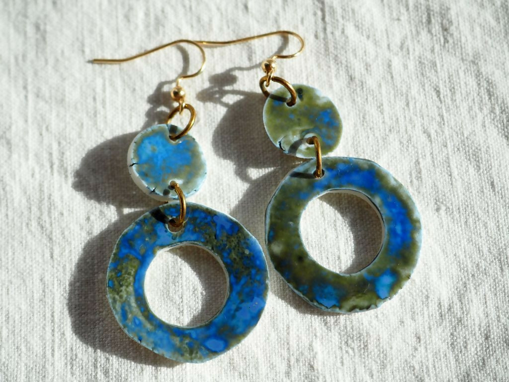 Boucles d'oreilles rond et cercle