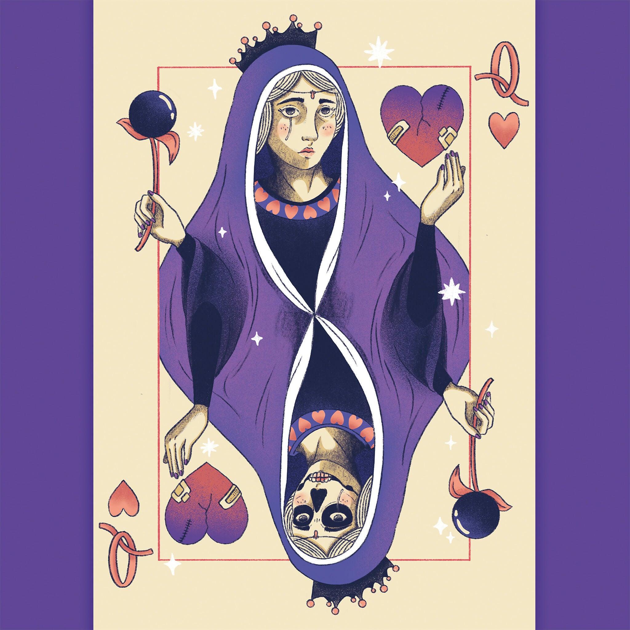 Mini print Queen of Hearts - Série Sorcières