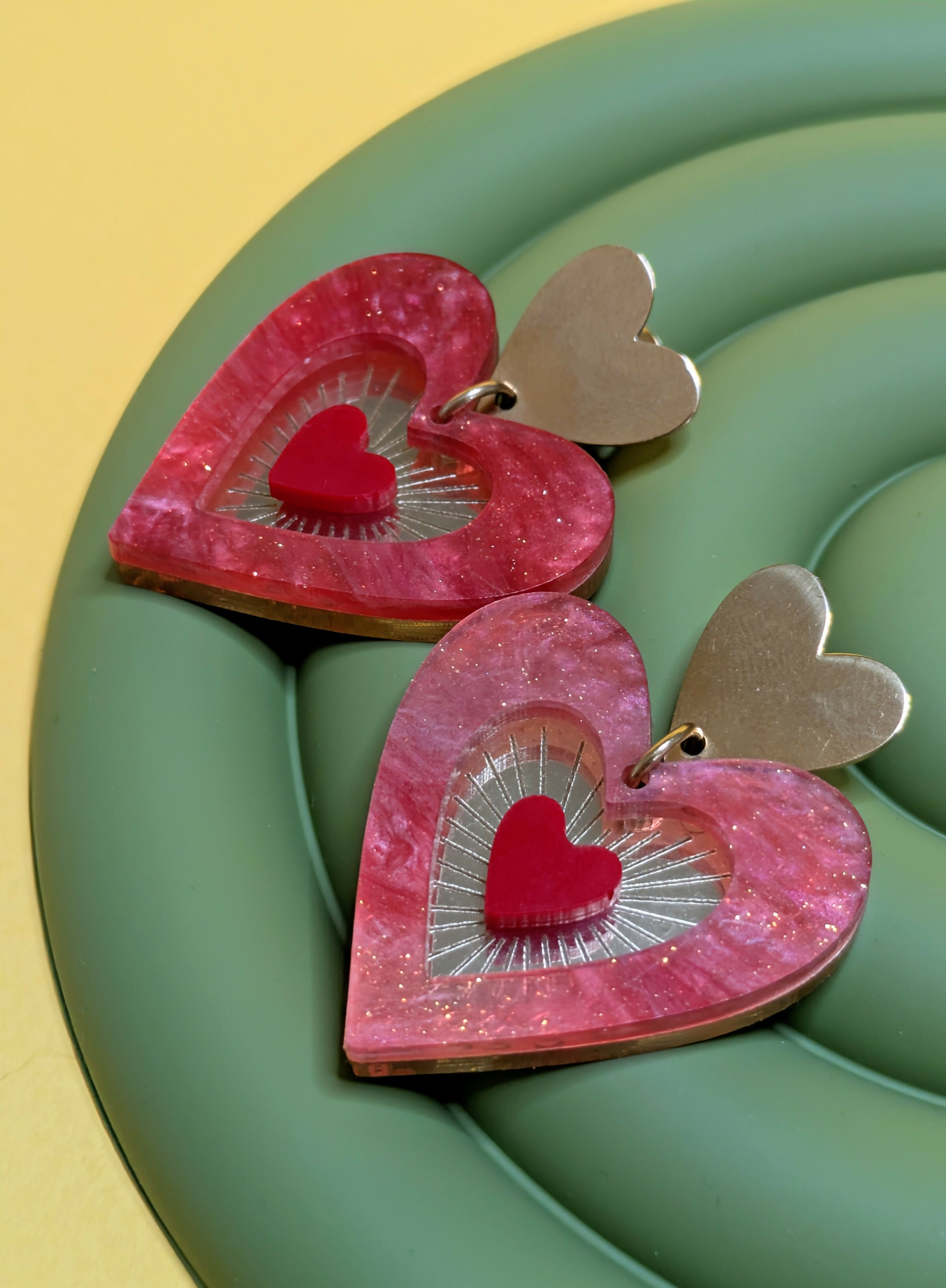 Boucles d'oreilles Fran - rouge