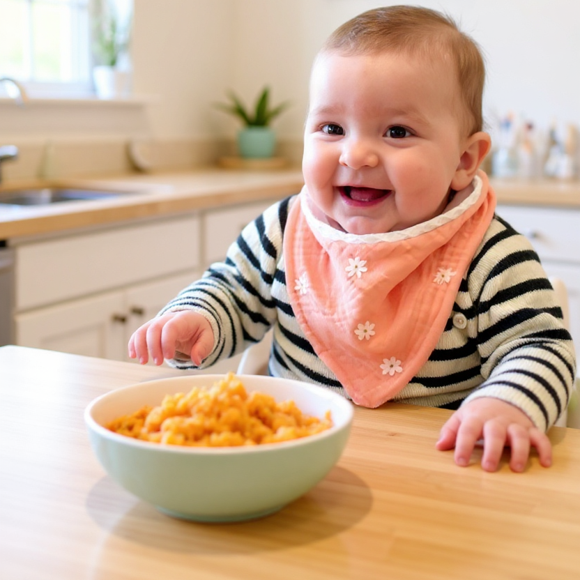 Douce prairie – Le bavoir bandana qui fait fleurir les repas
