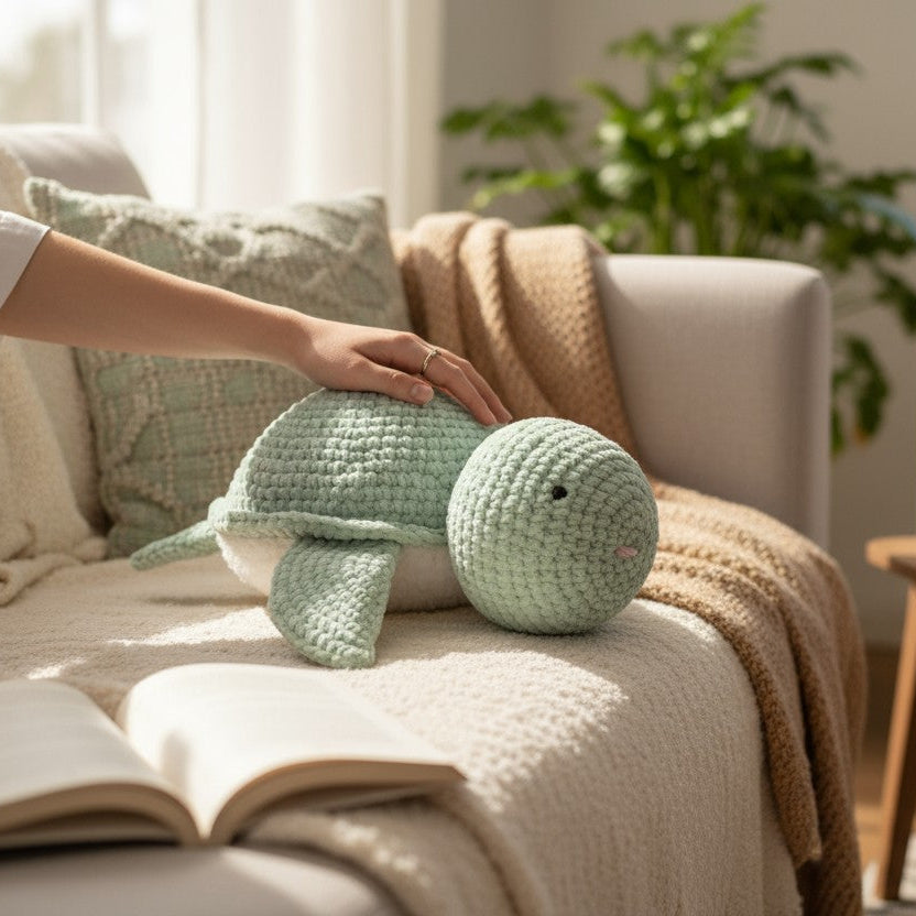 Maxi tortue en crochet "Edna"