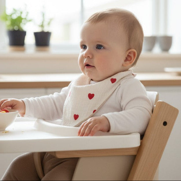 Bavoir petits coeurs