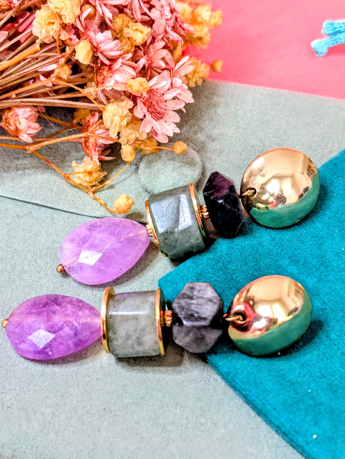 Boucles d'oreilles Nuria - améthyste