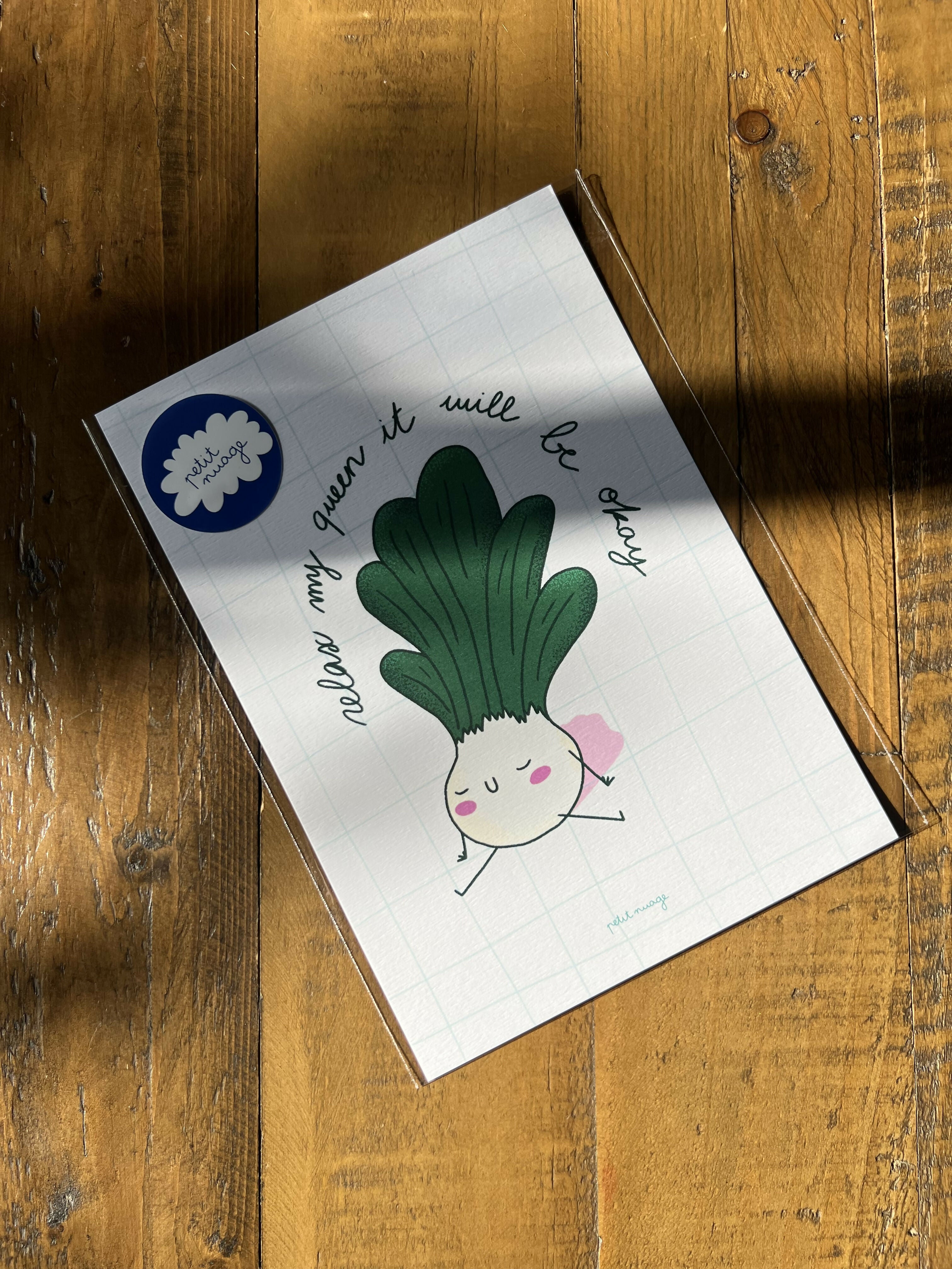 Relax my queen - Format A5 🥬