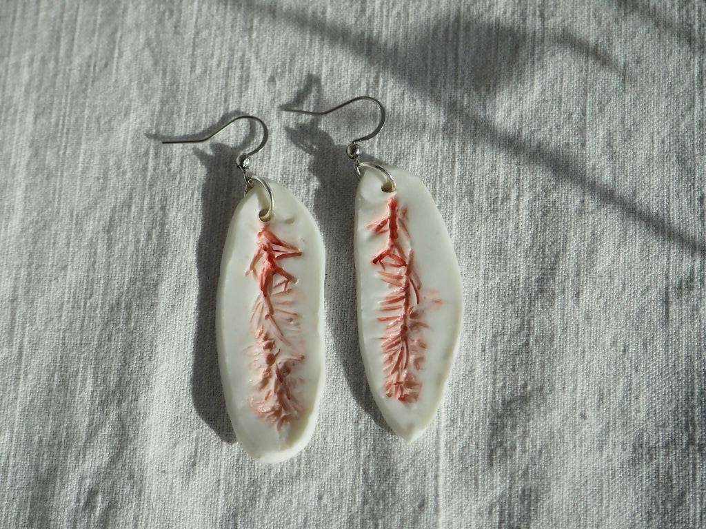 Boucles d'oreilles romarin rose