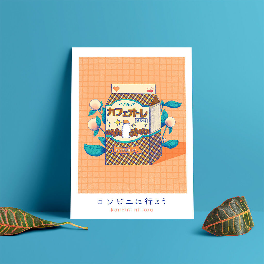 Mini print Café olé - Série Japan Nostalgia