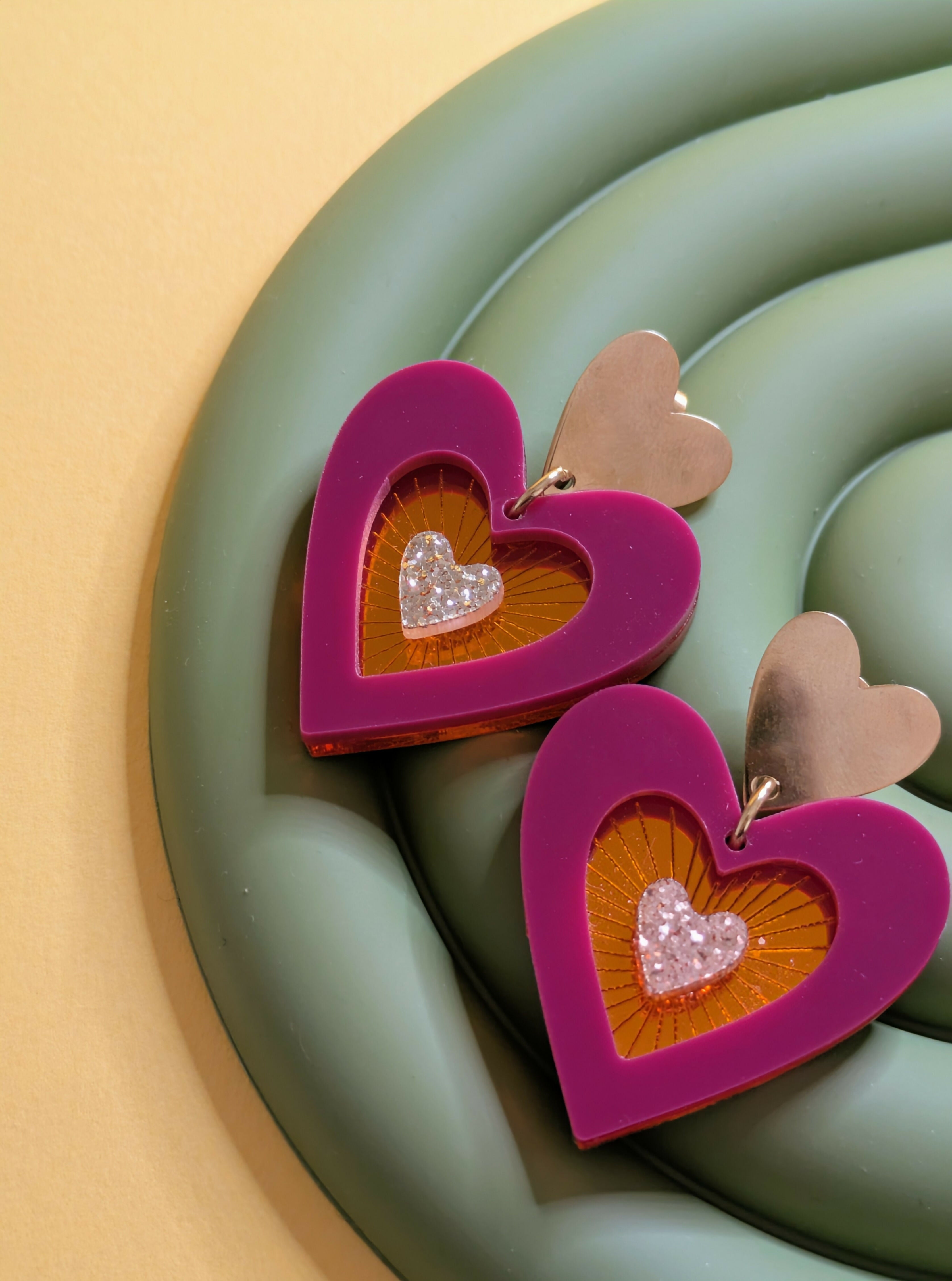 Boucles d'oreilles Fran - violet