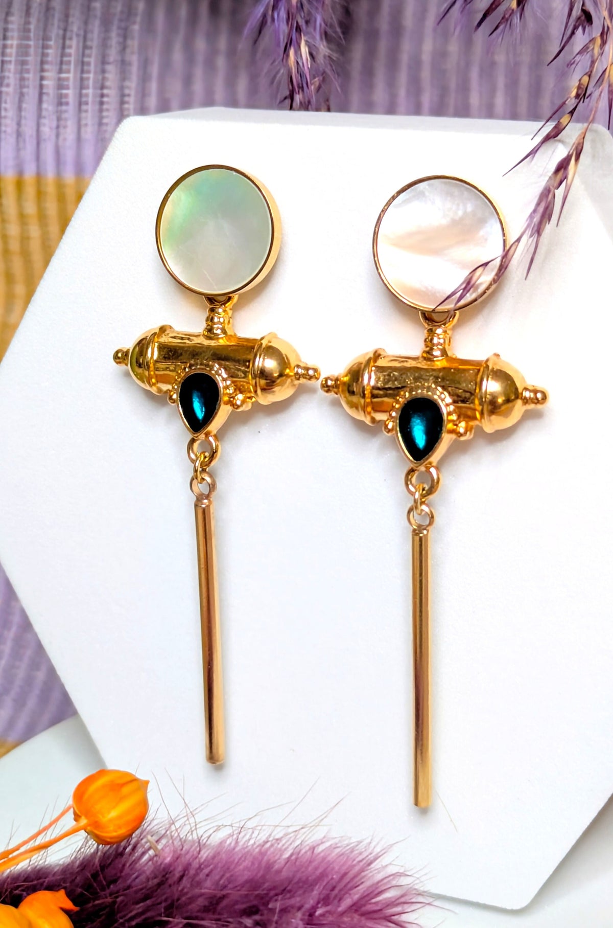Boucles d'oreilles Médée - nacre