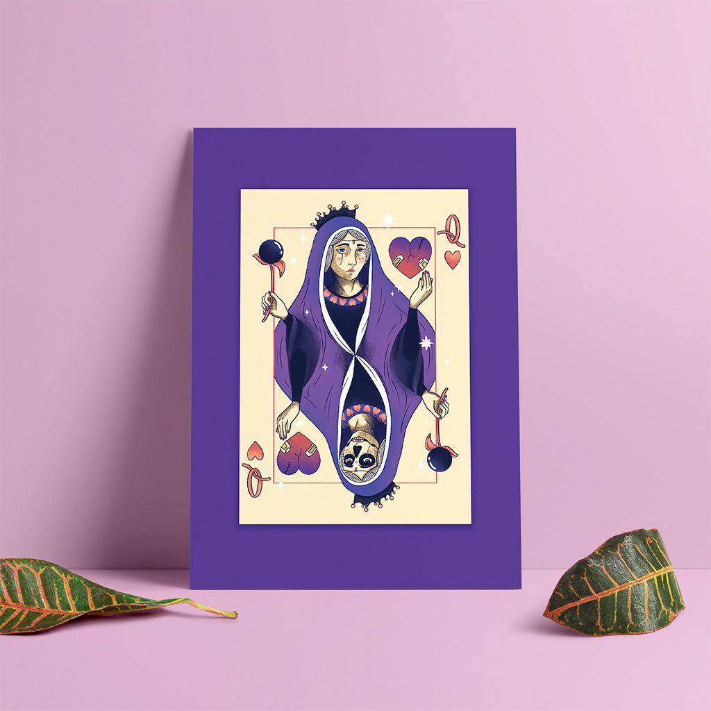 Mini print Queen of Hearts - Série Sorcières