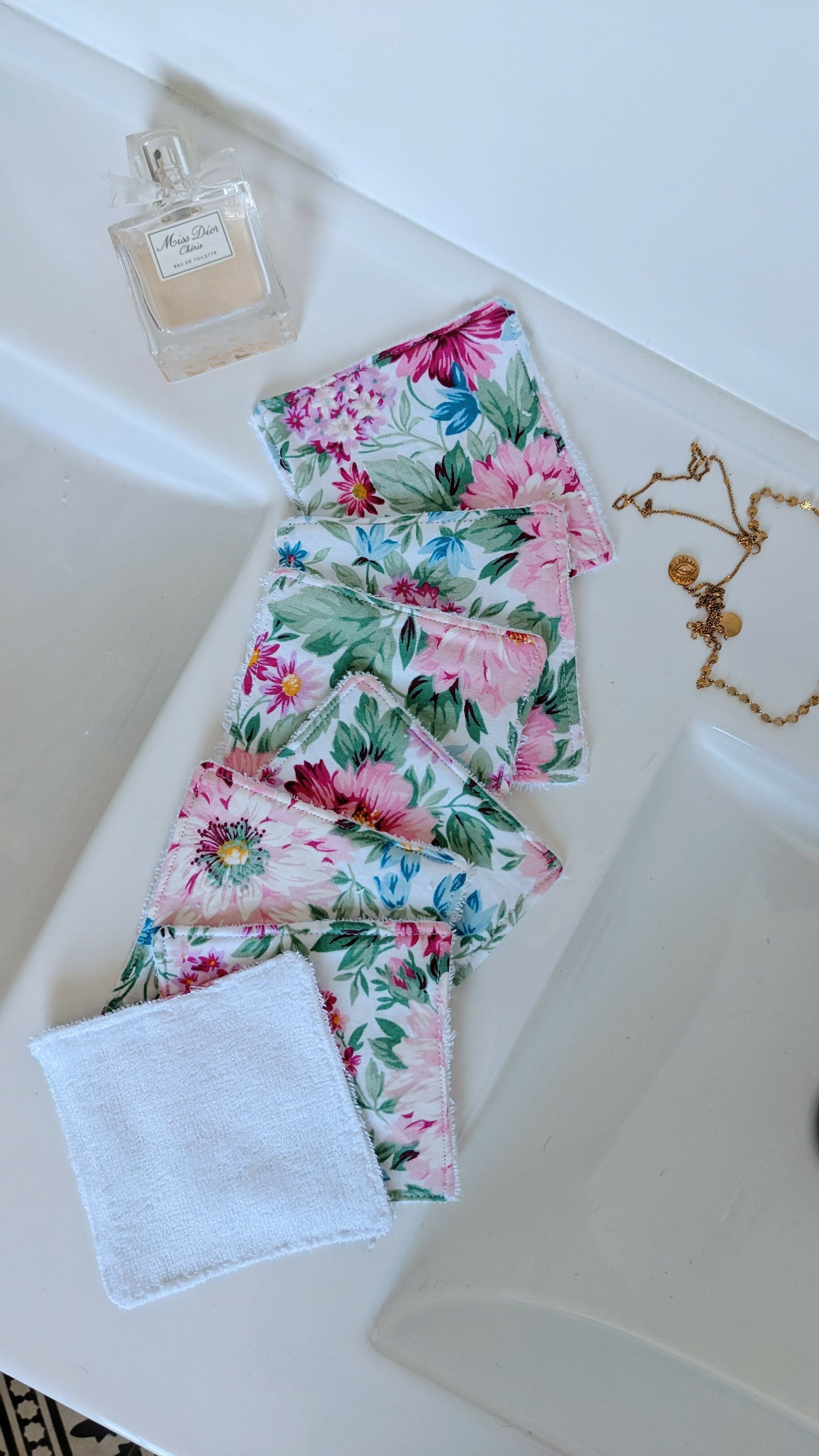 Lot de 7 lingettes lavables PIVOINE