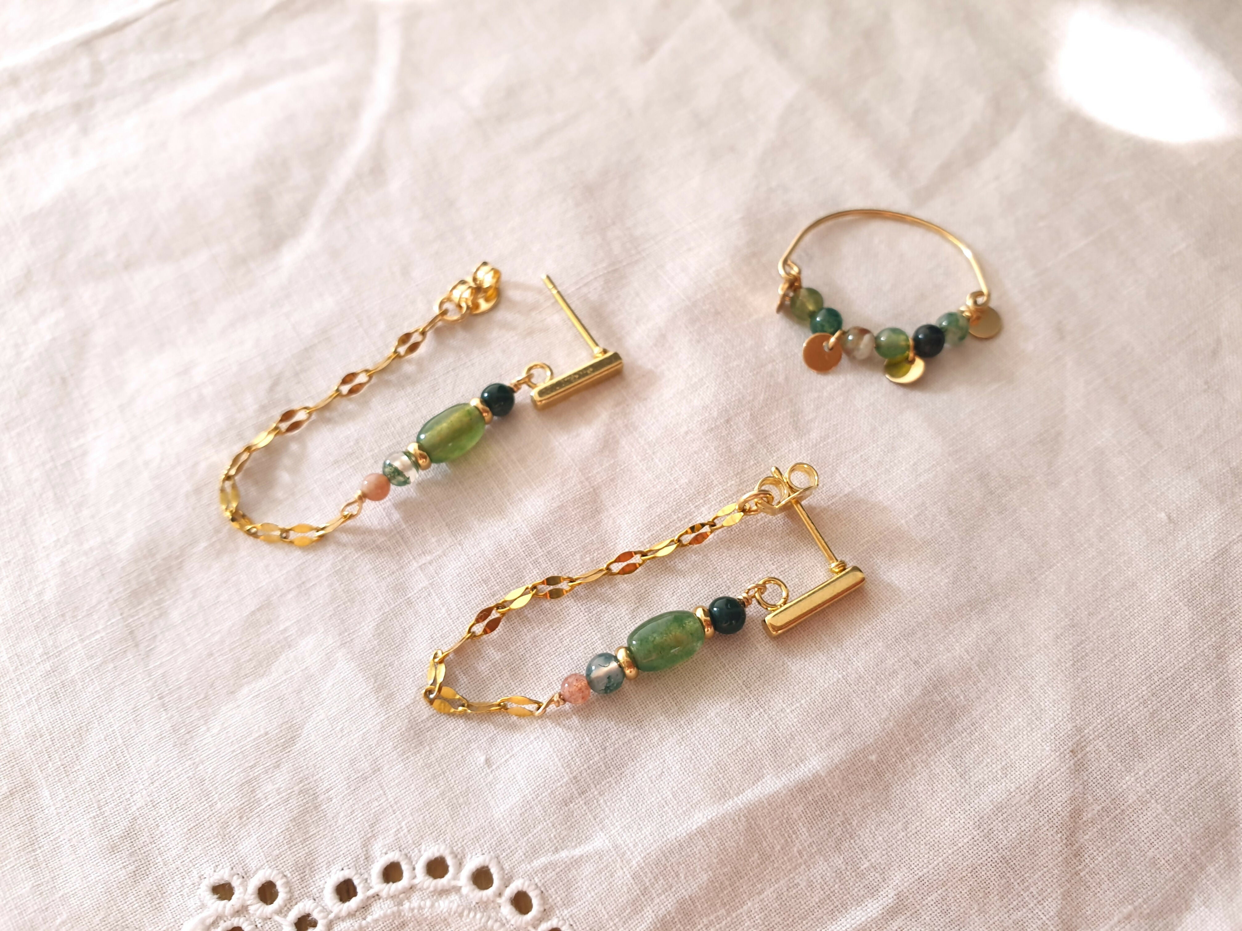 boucles-doreilles-avant-arriere-agate-verte-or-Myojewel (3)