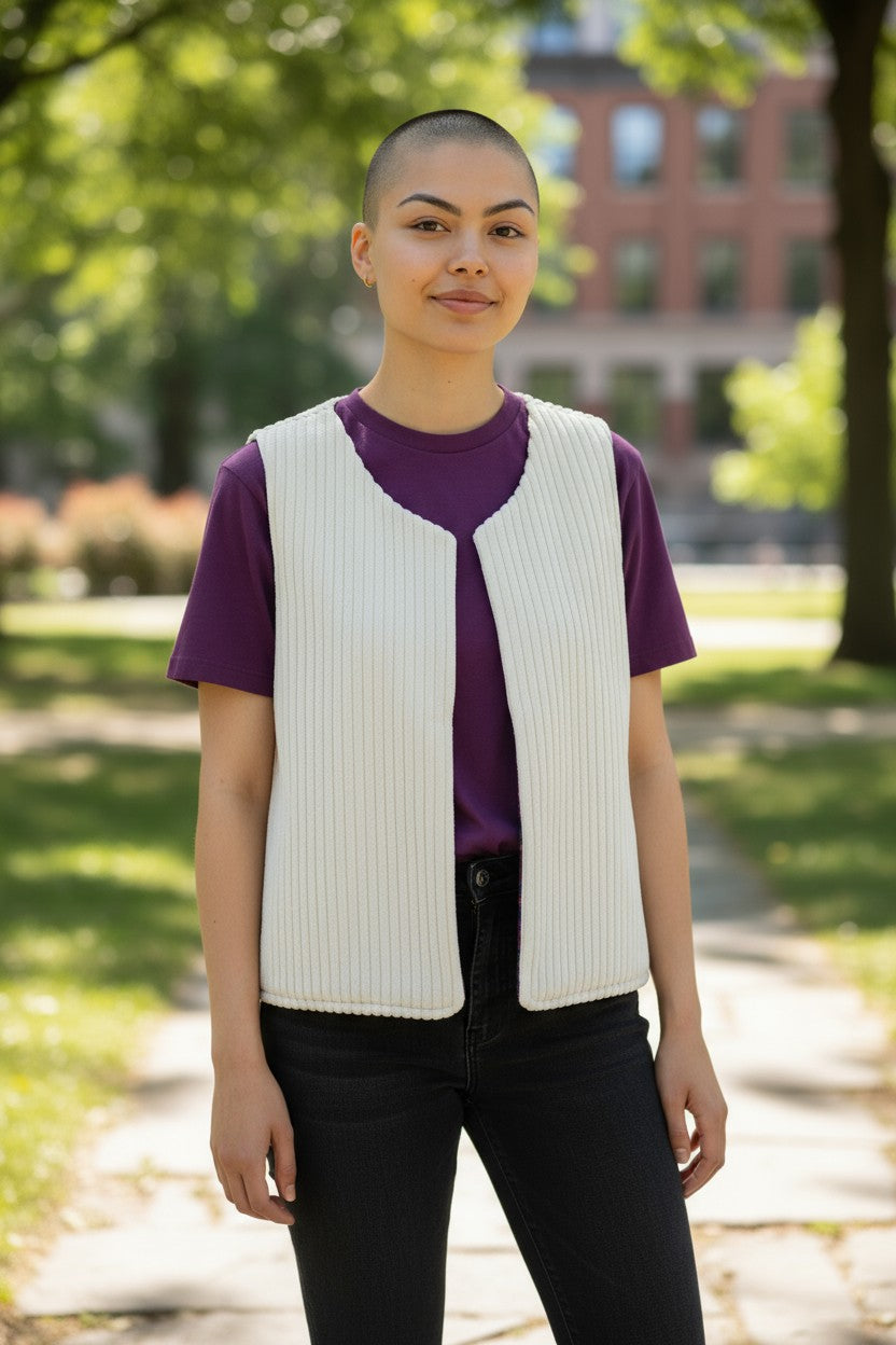 Gilet velours sans manches "Honoré"