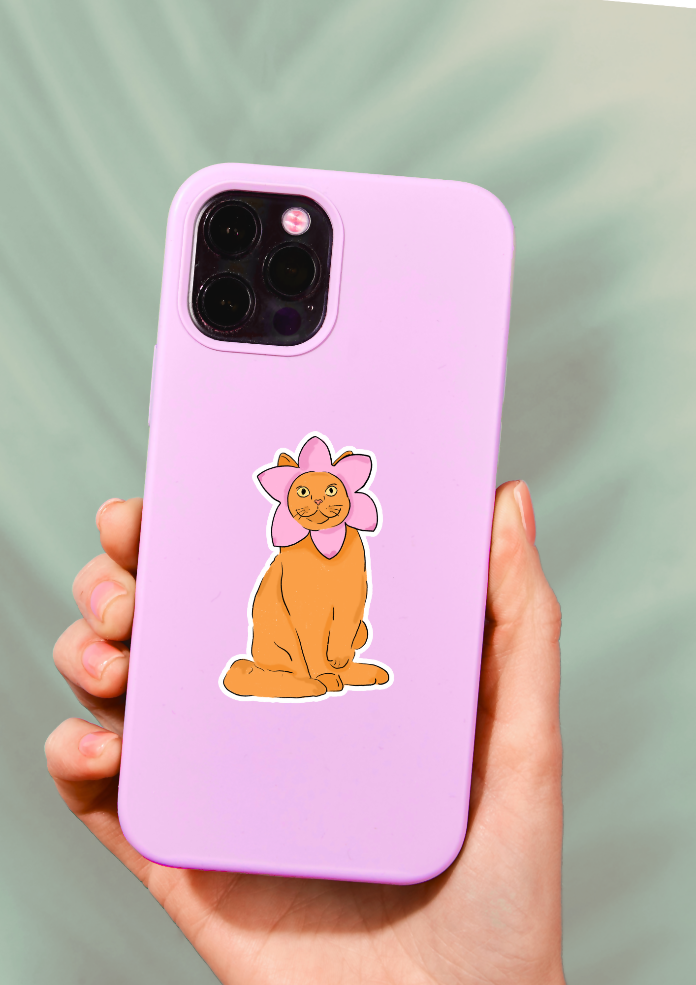 Sticker chat fleur