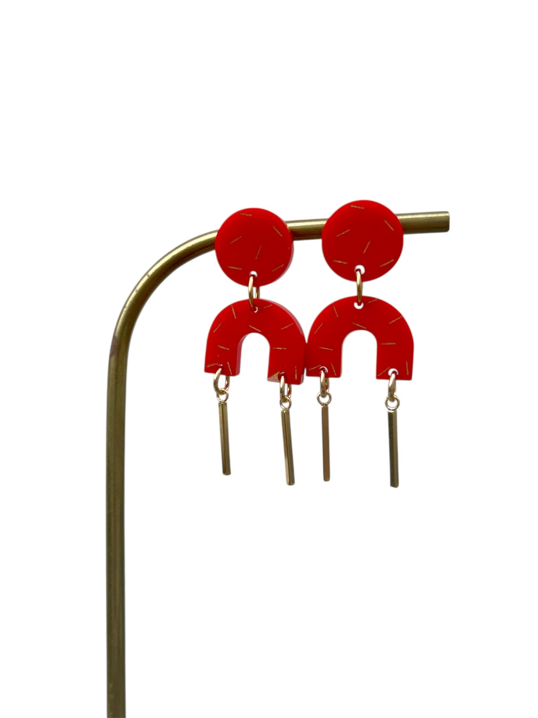 Boucles d'oreilles rouge