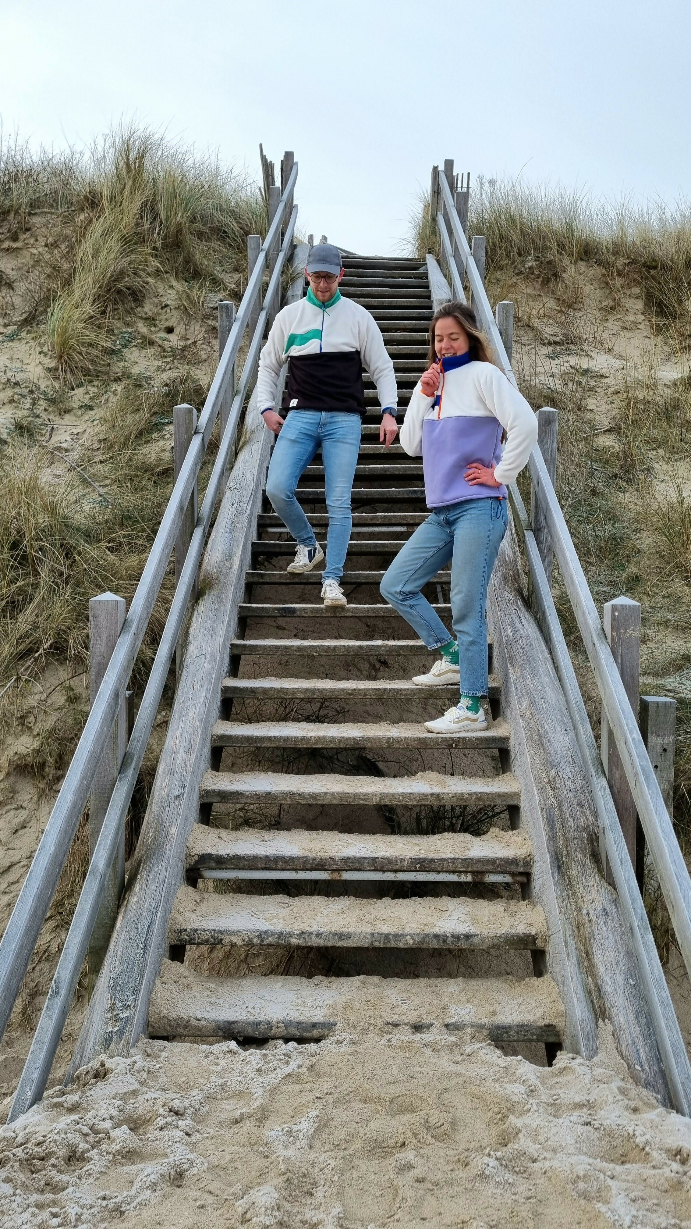 Polaire vert et marron